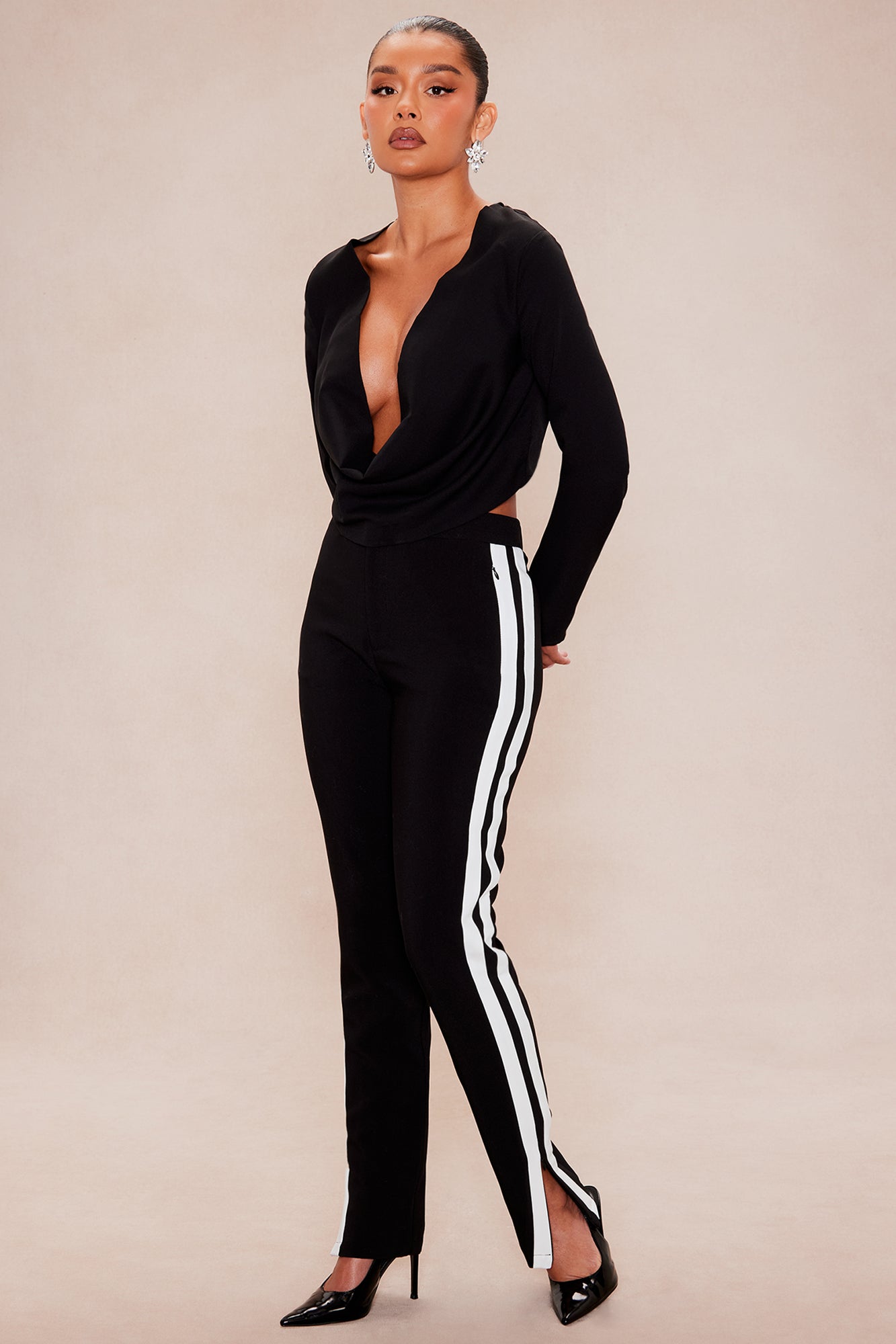 Arletta Skinny Leg Pant - Black/White