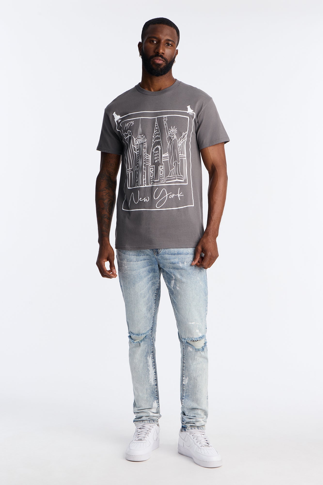 NYC Quick Sketch Short Sleeve Tee - Charcoal