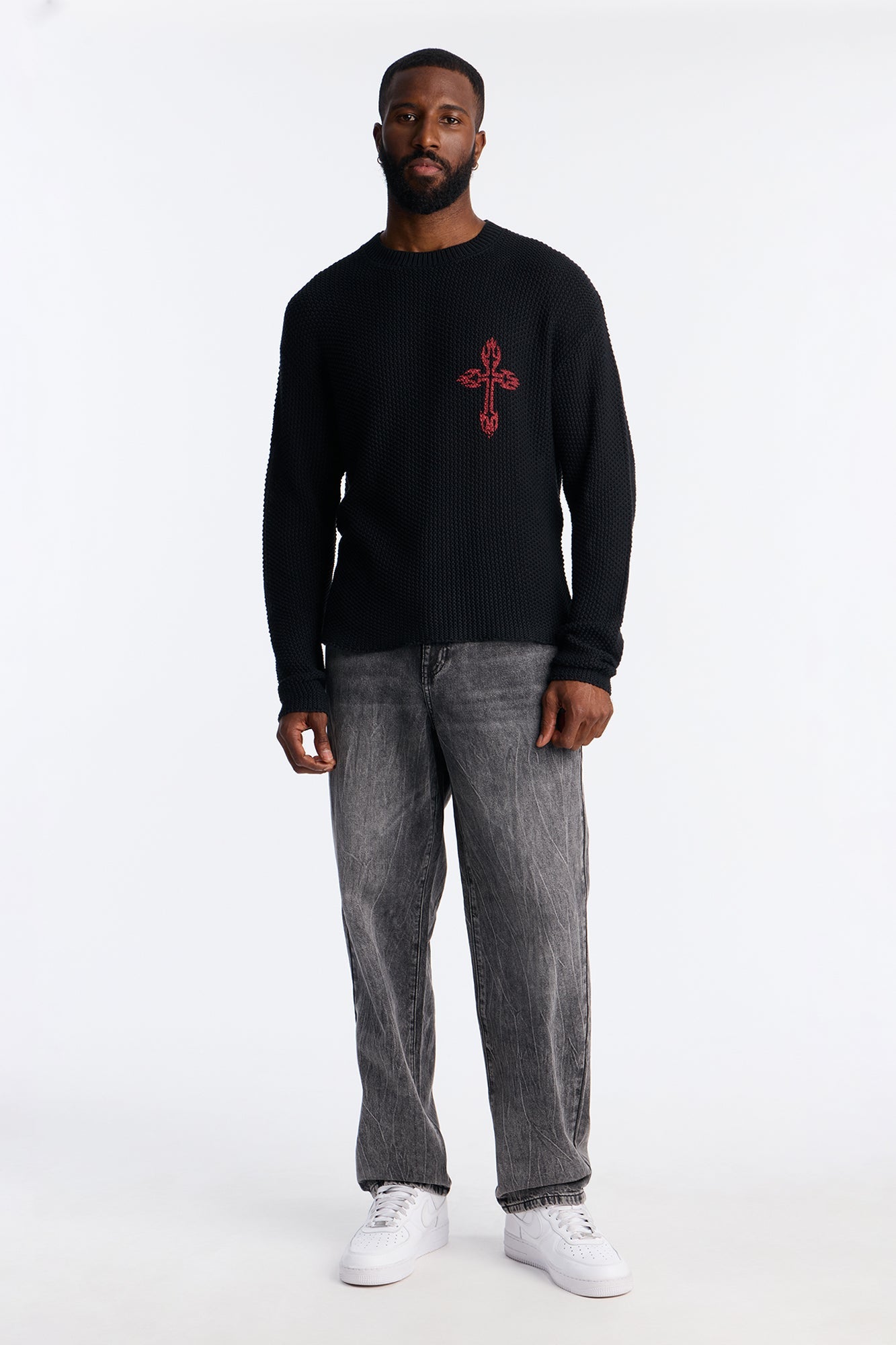 Sacrifice Pullover Sweater - Black