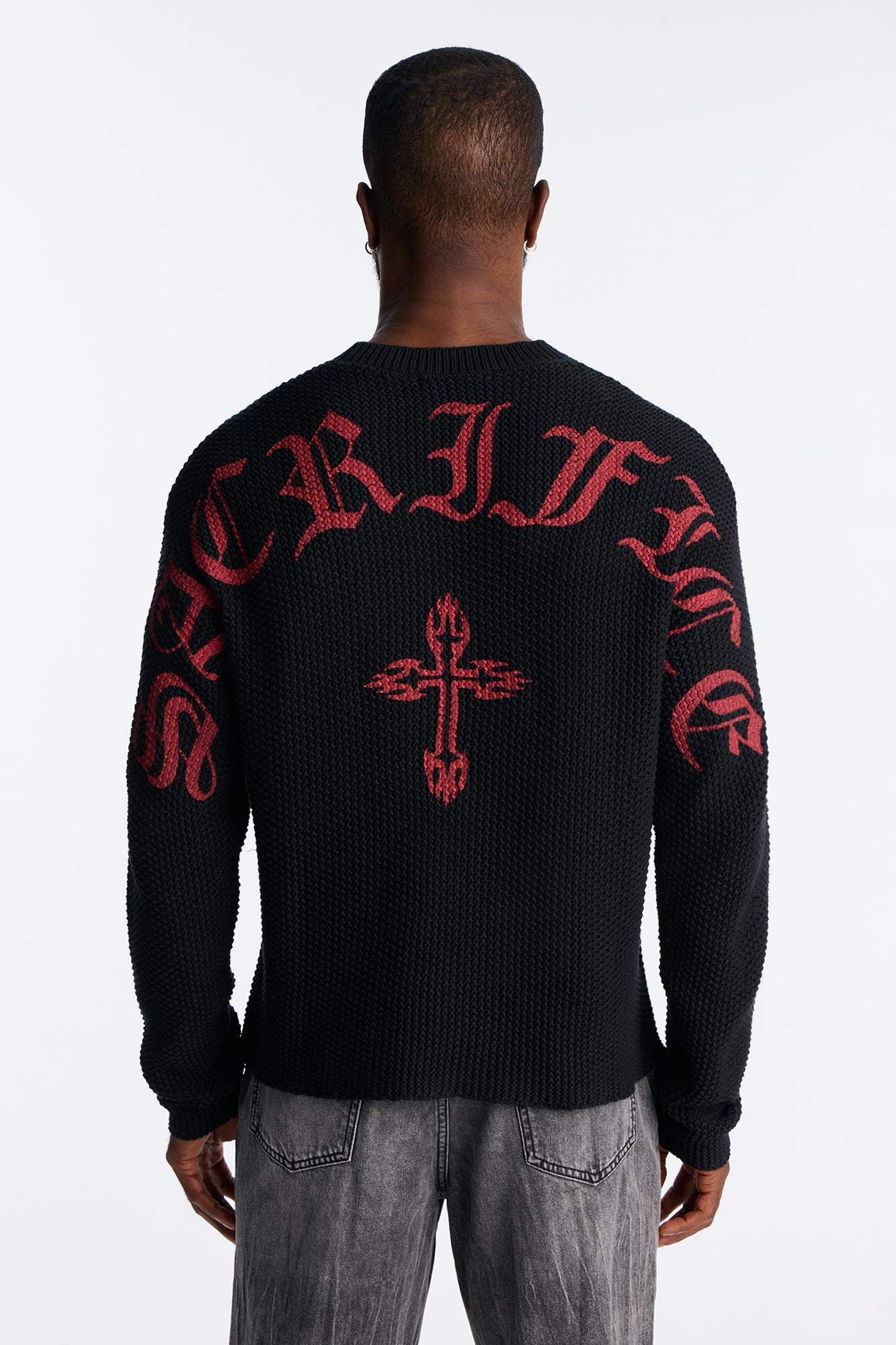 Sacrifice Pullover Sweater - Black