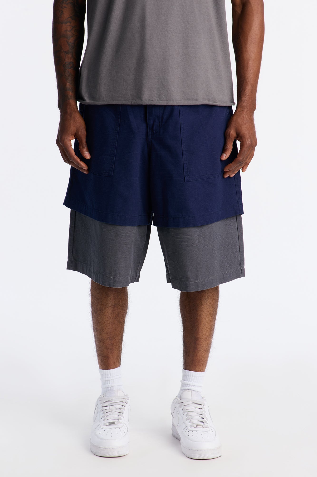 Nostrand Color Blocked Short Bottoms - Navy/combo
