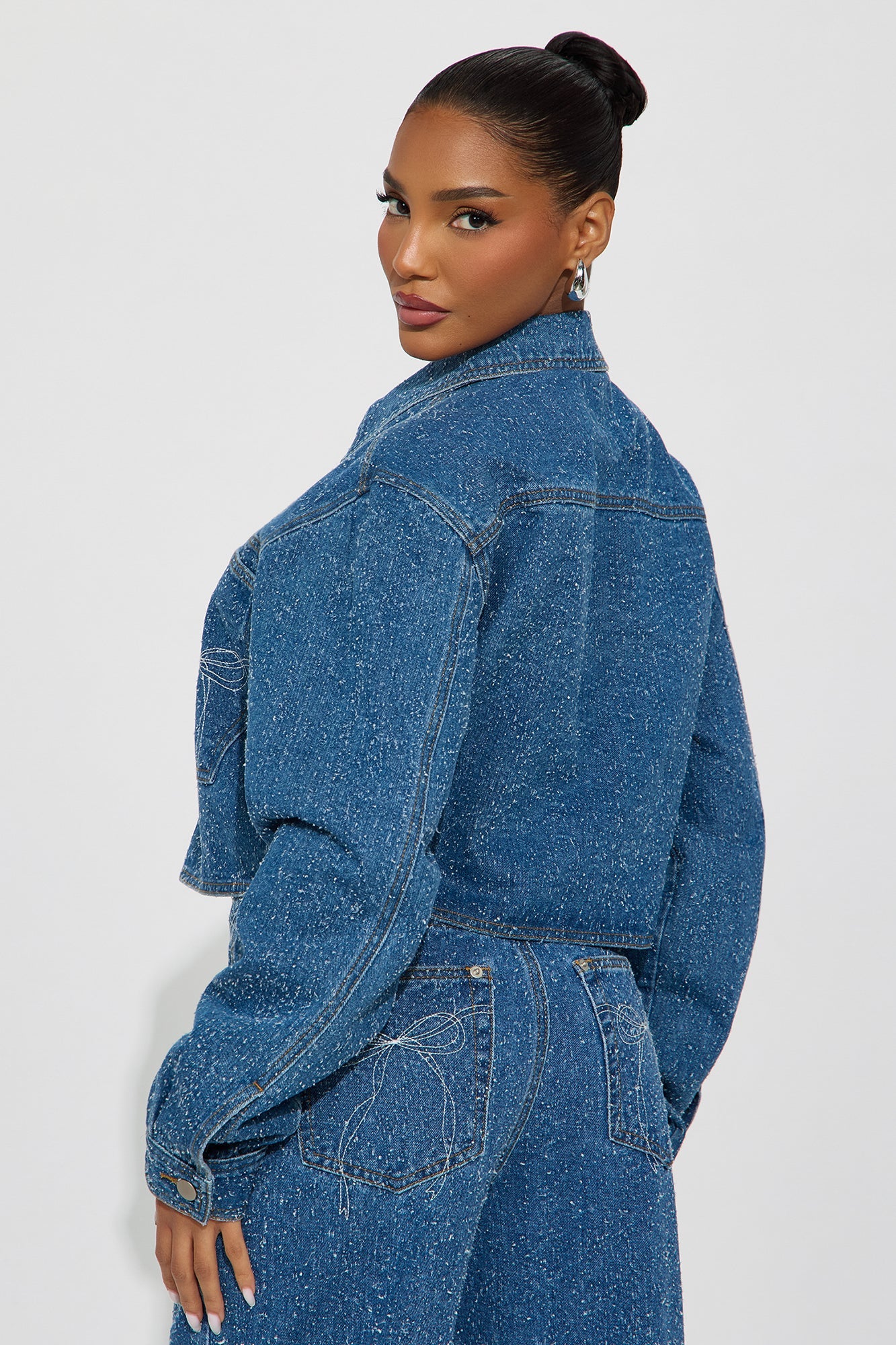 Just A Fling Denim Shacket - Medium Wash