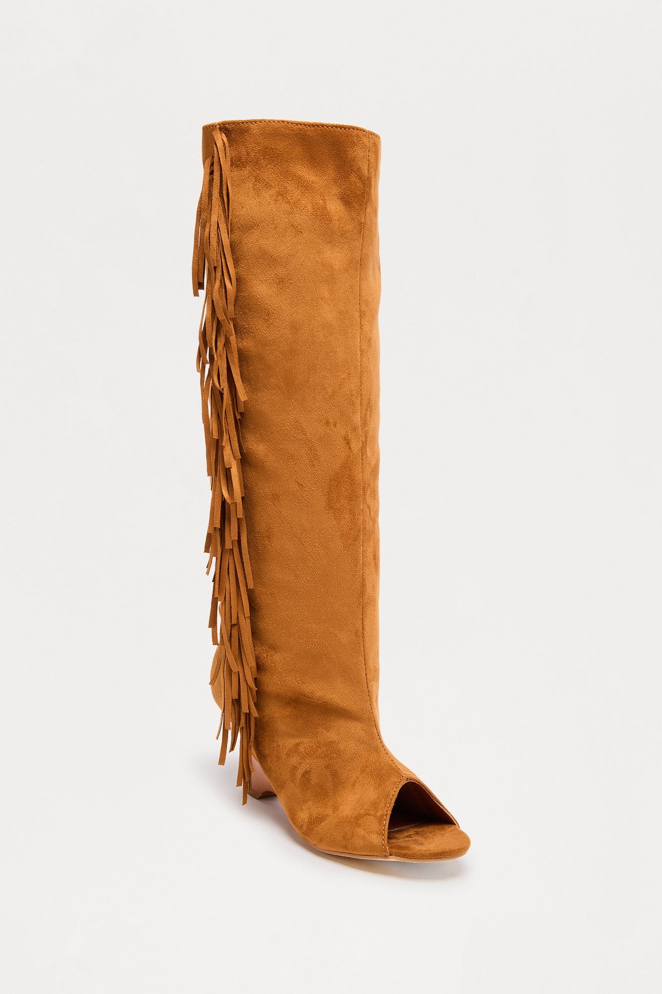 Wallace Tassel Wedge Boots - Chestnut