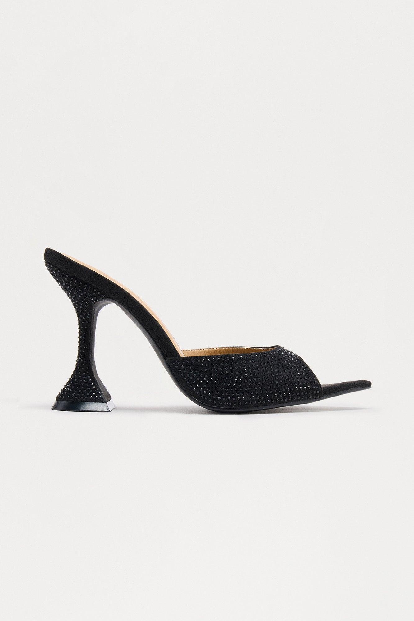 Kantey Rhinestone Heels - Black