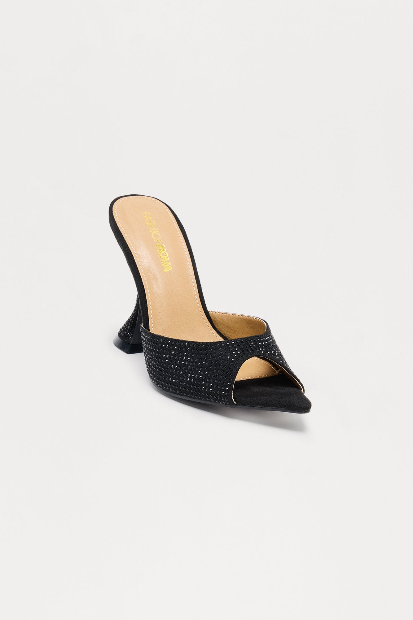 Kantey Rhinestone Heels - Black