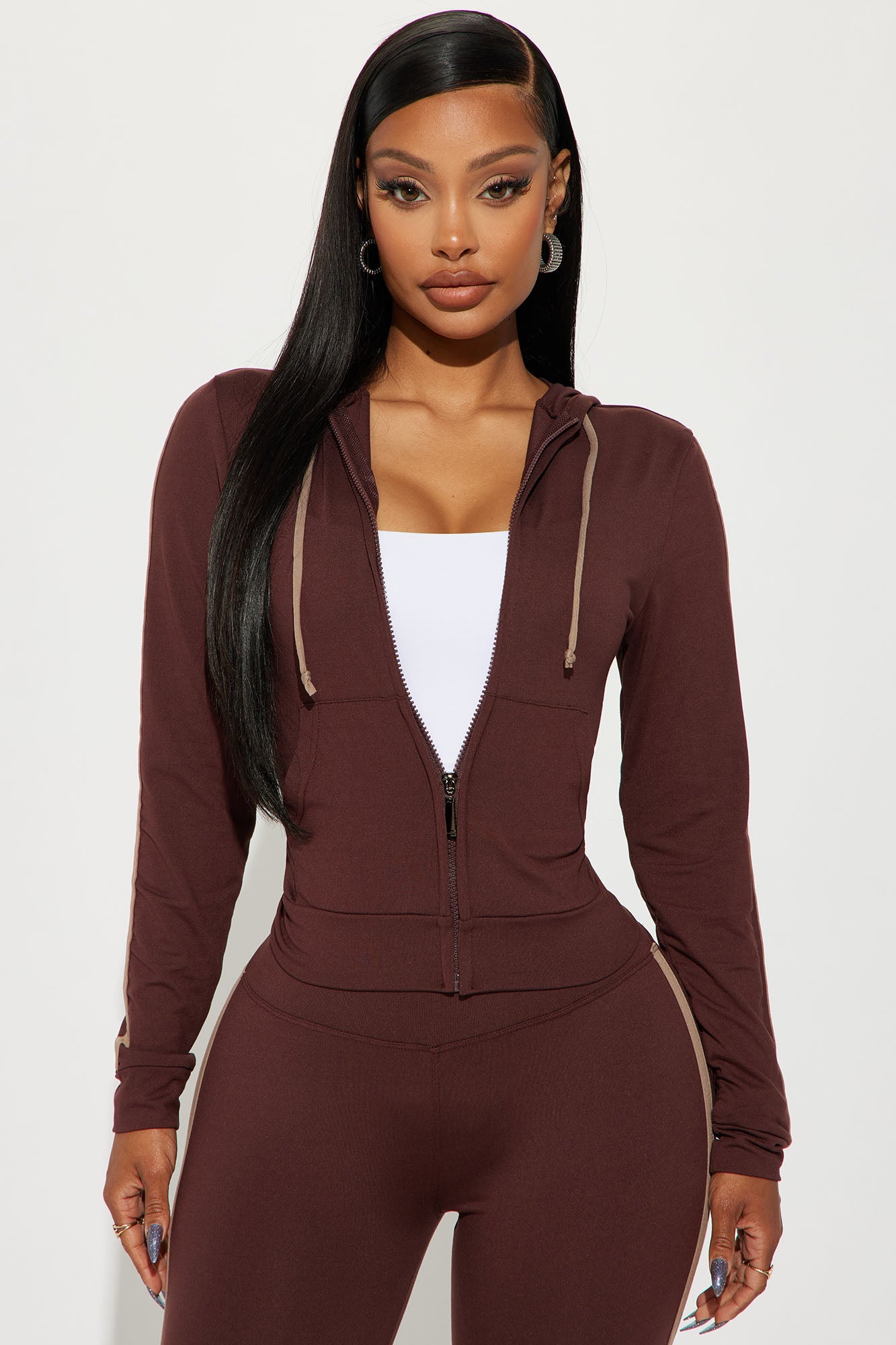 Tennis Courts III Zip Set - Chocolate