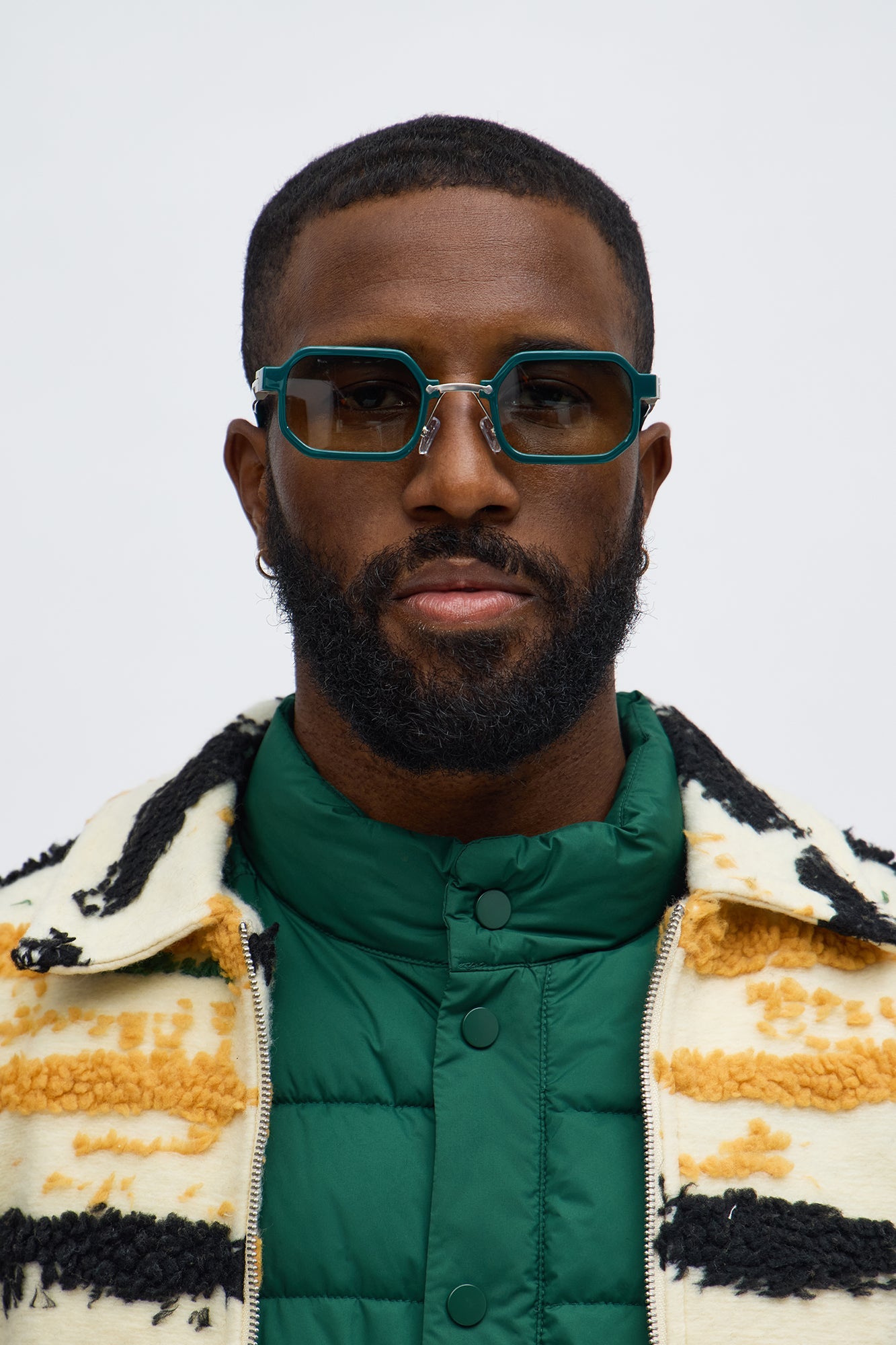 Forest Round Frame Color Lens Sunglasses - Green