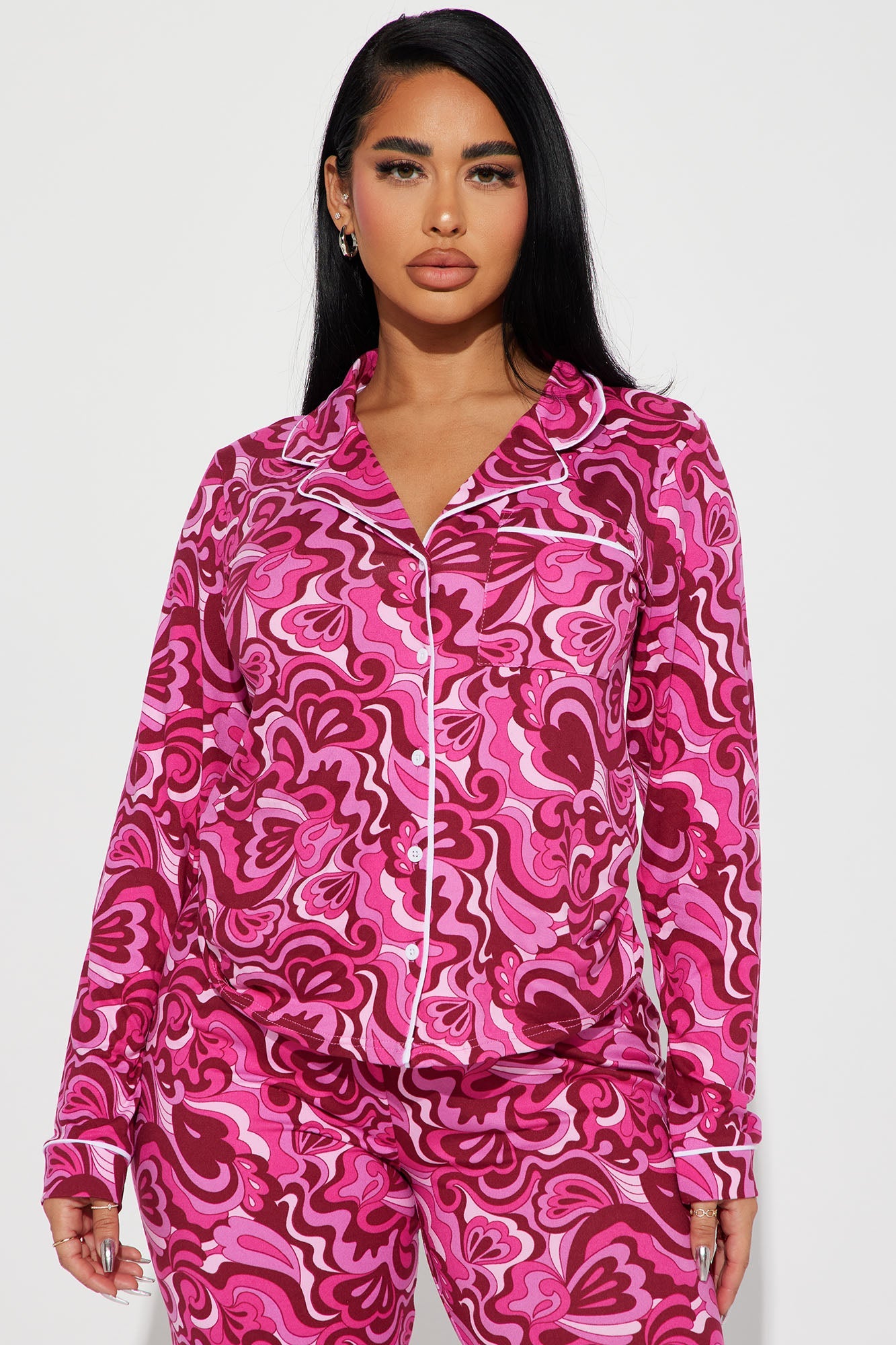 Lucid Dreams PJ Pant Set - Hot Pink