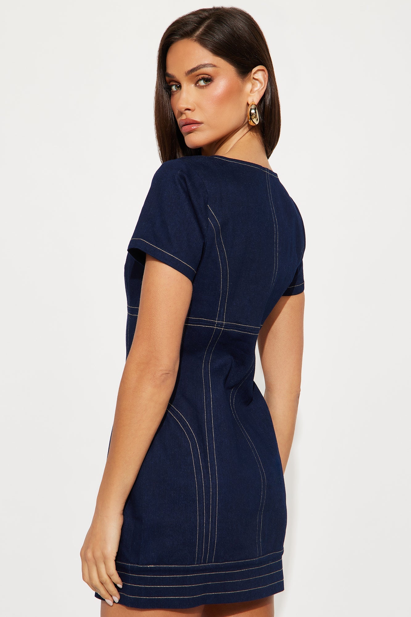 Mika Denim Micro Mini Dress - Indigo