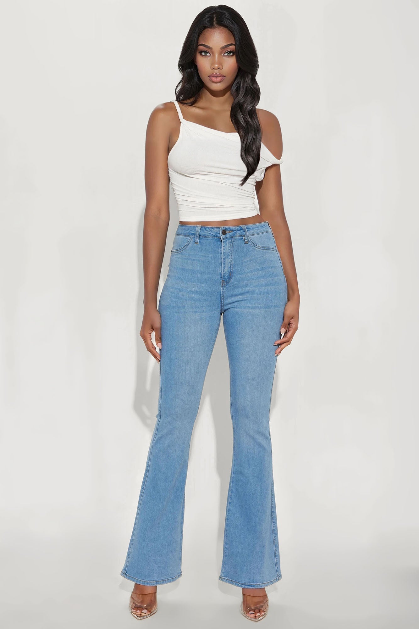 Tall Deep In My Soul Flare Jeans - Light Wash