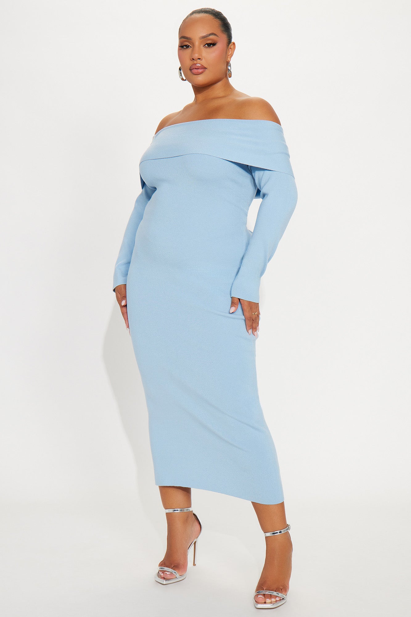 Josie Sweater Midi Dress - Blue