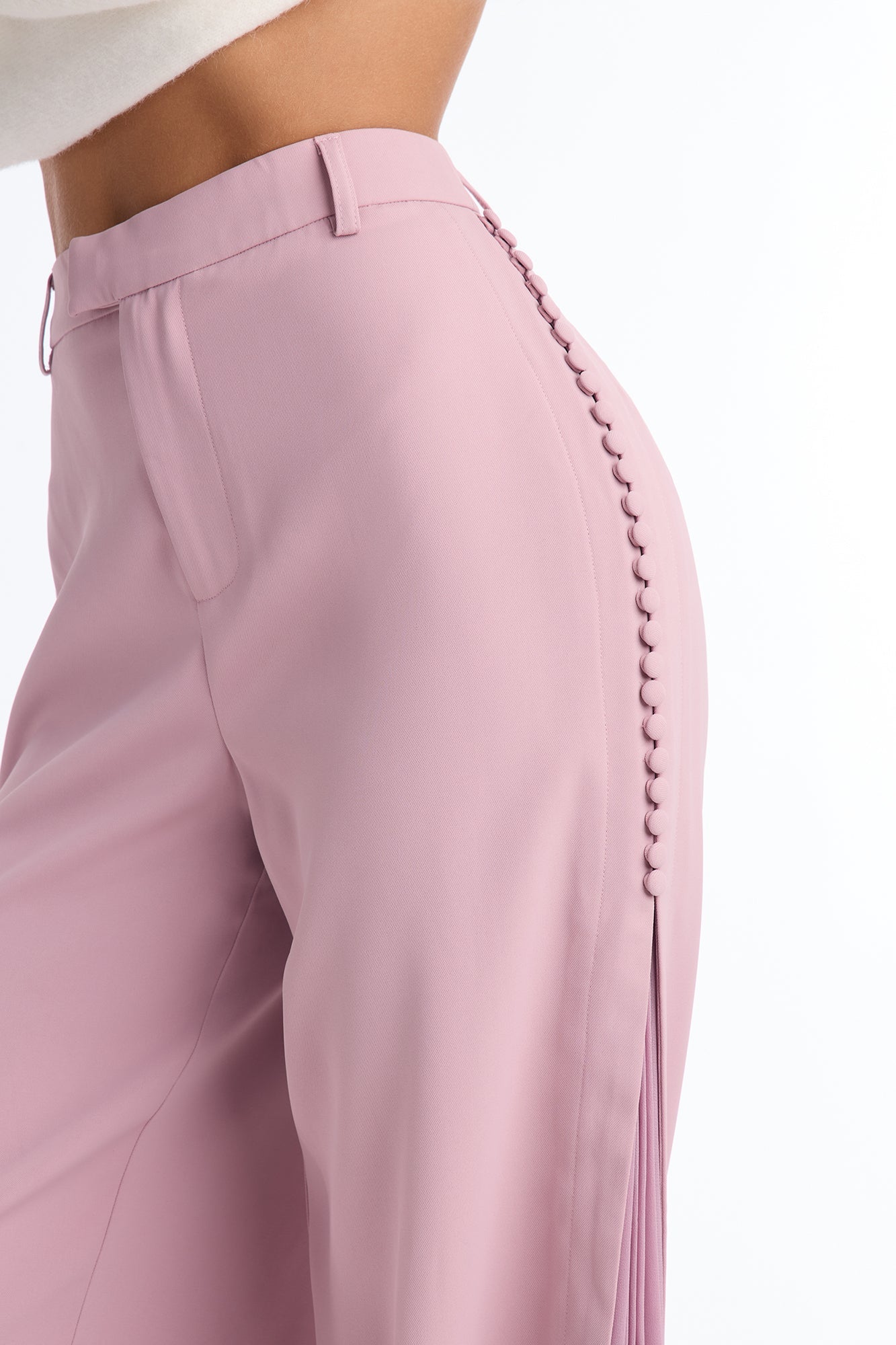 All In The Details Pleated Trouser Pant 33″ - Orchid