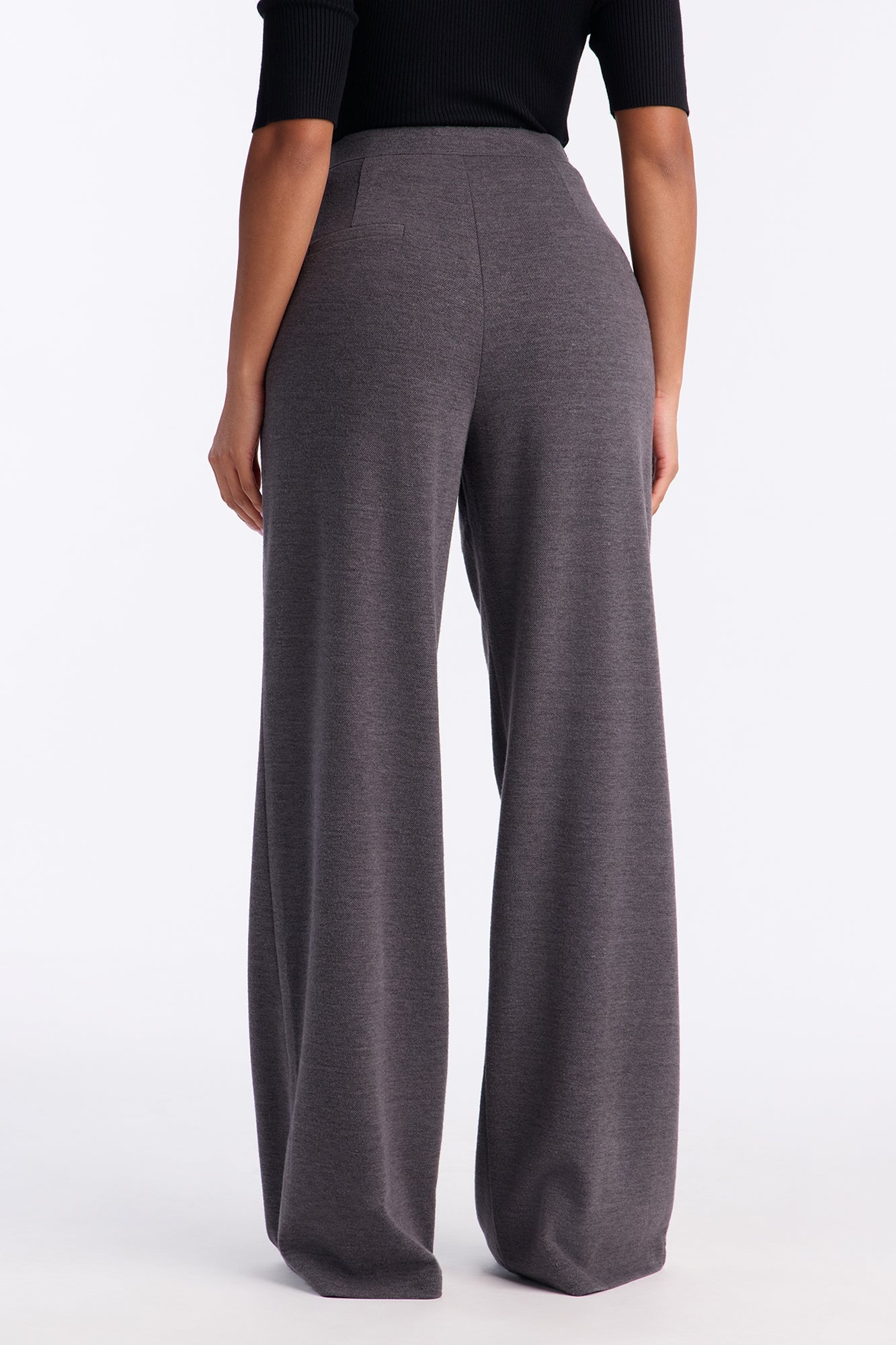 Wilma Wide Leg Trousers 33″ - Charcoal