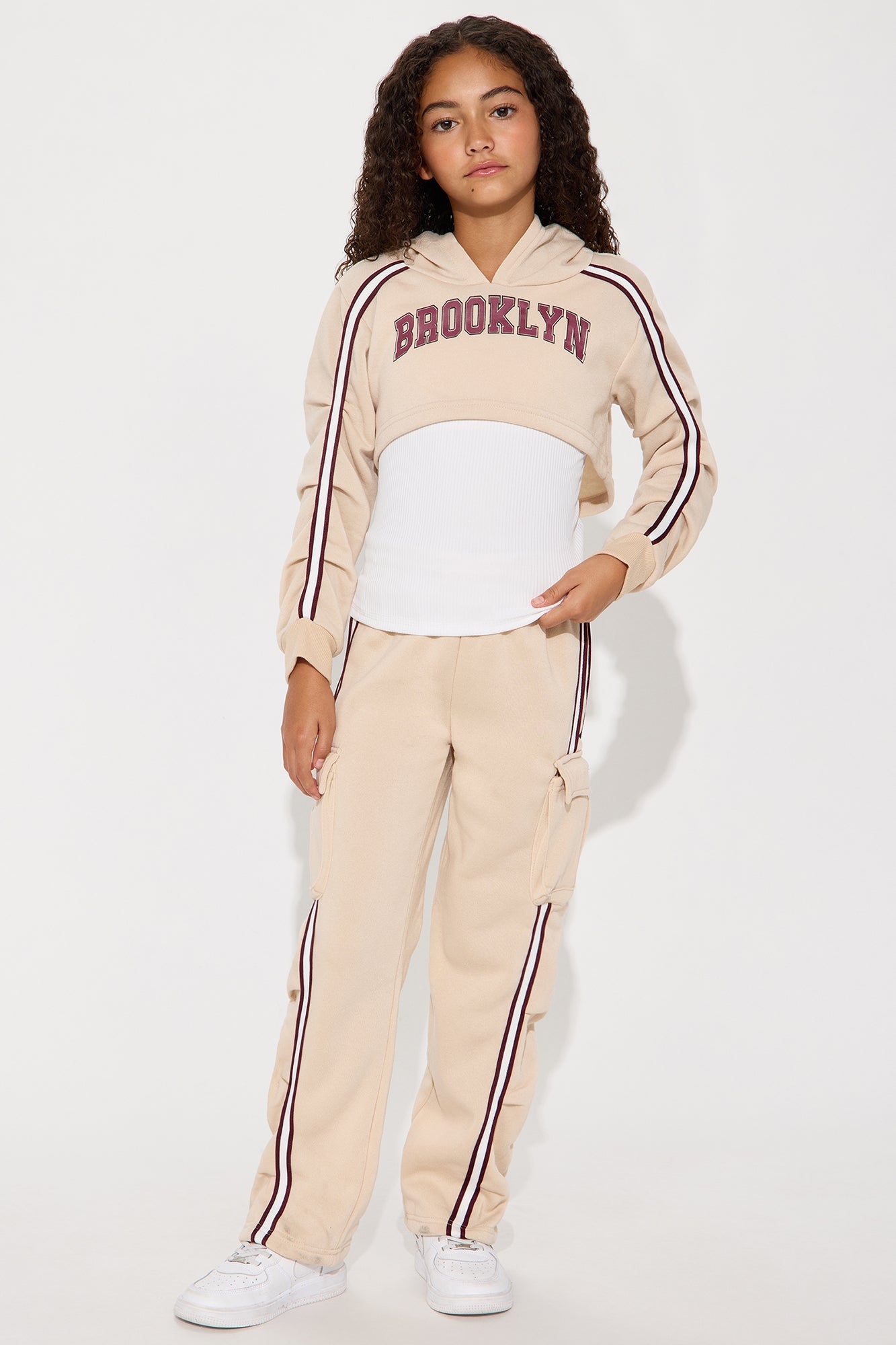 Mini Brooklyn Girl Pant Set - Khaki