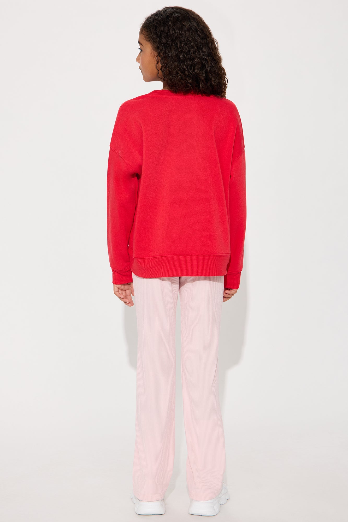 Mini Only Love Flare Leg Pant Set - Red/combo