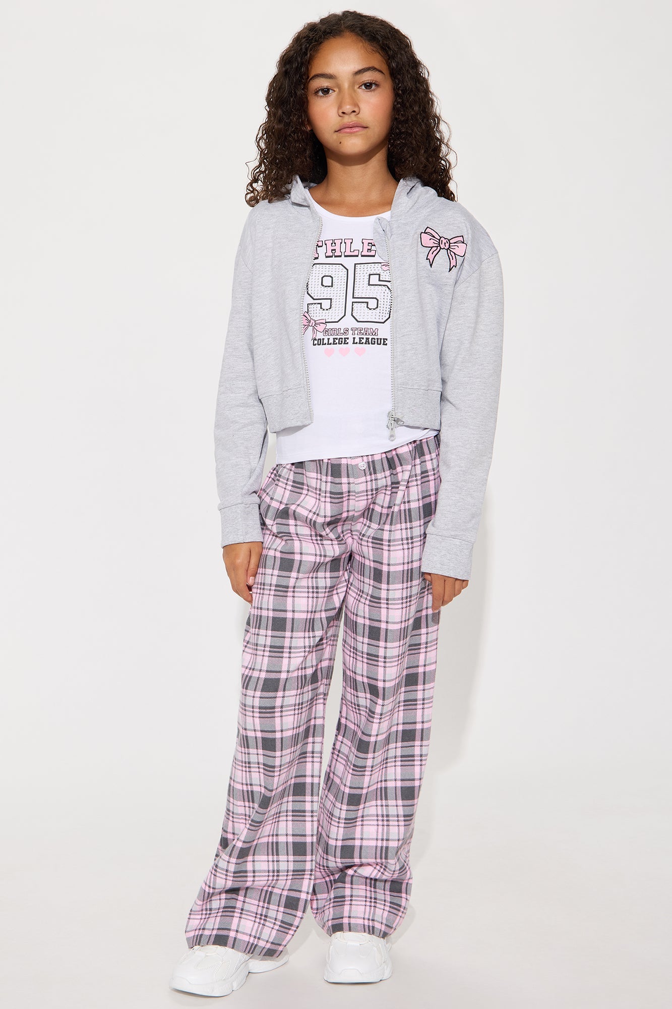 Mini Just Watch Me 3pc Pant Set - Heather/Combo
