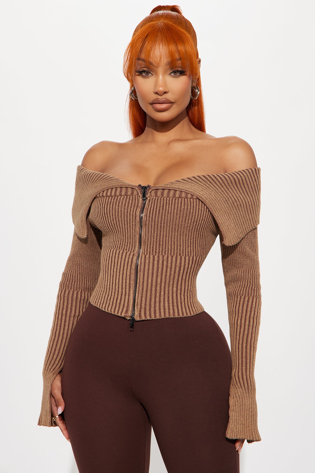 On Your Mind Washed Sweater - Taupe