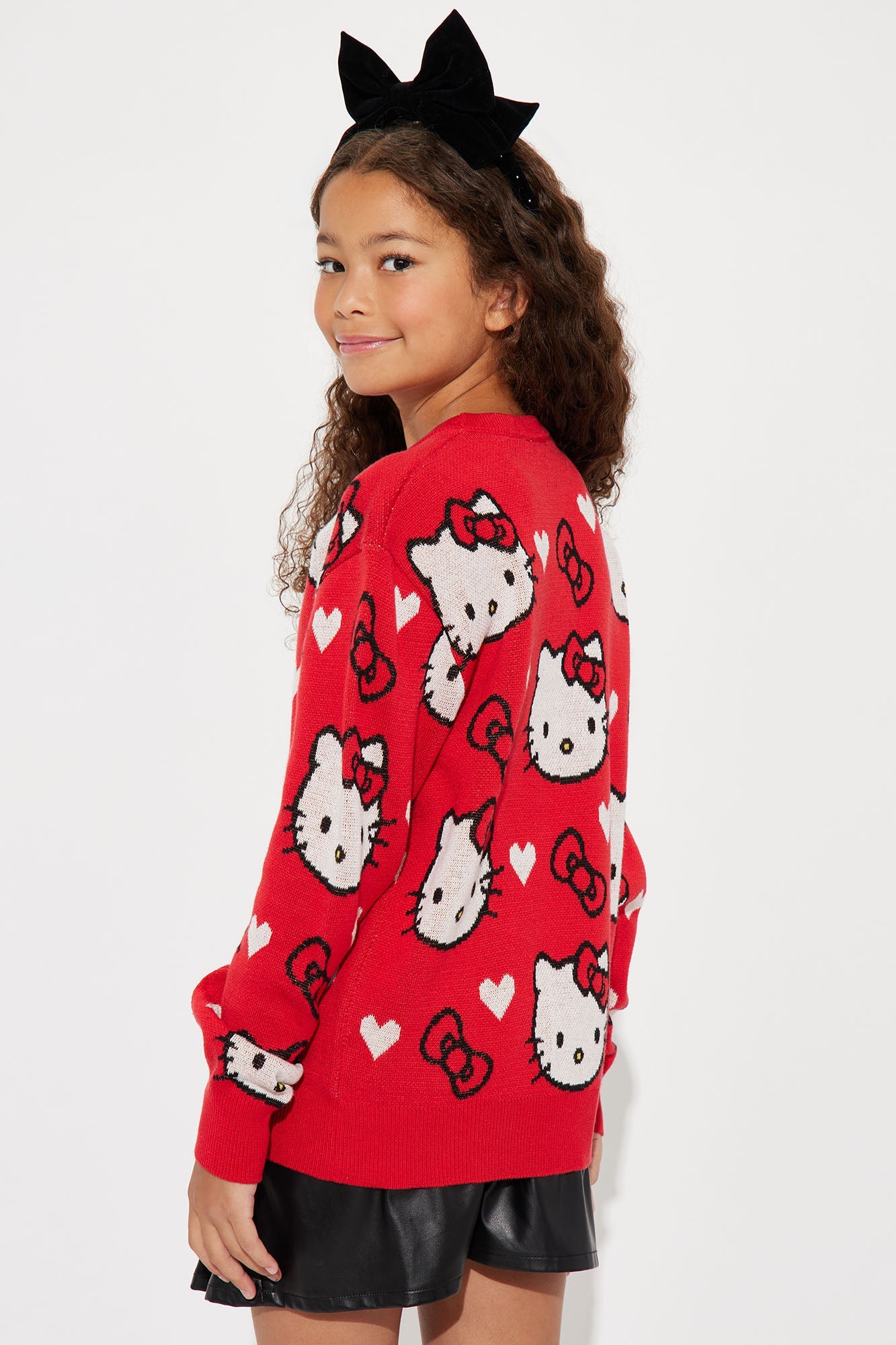 Mini Hello Kitty Love Sweater - Red/combo