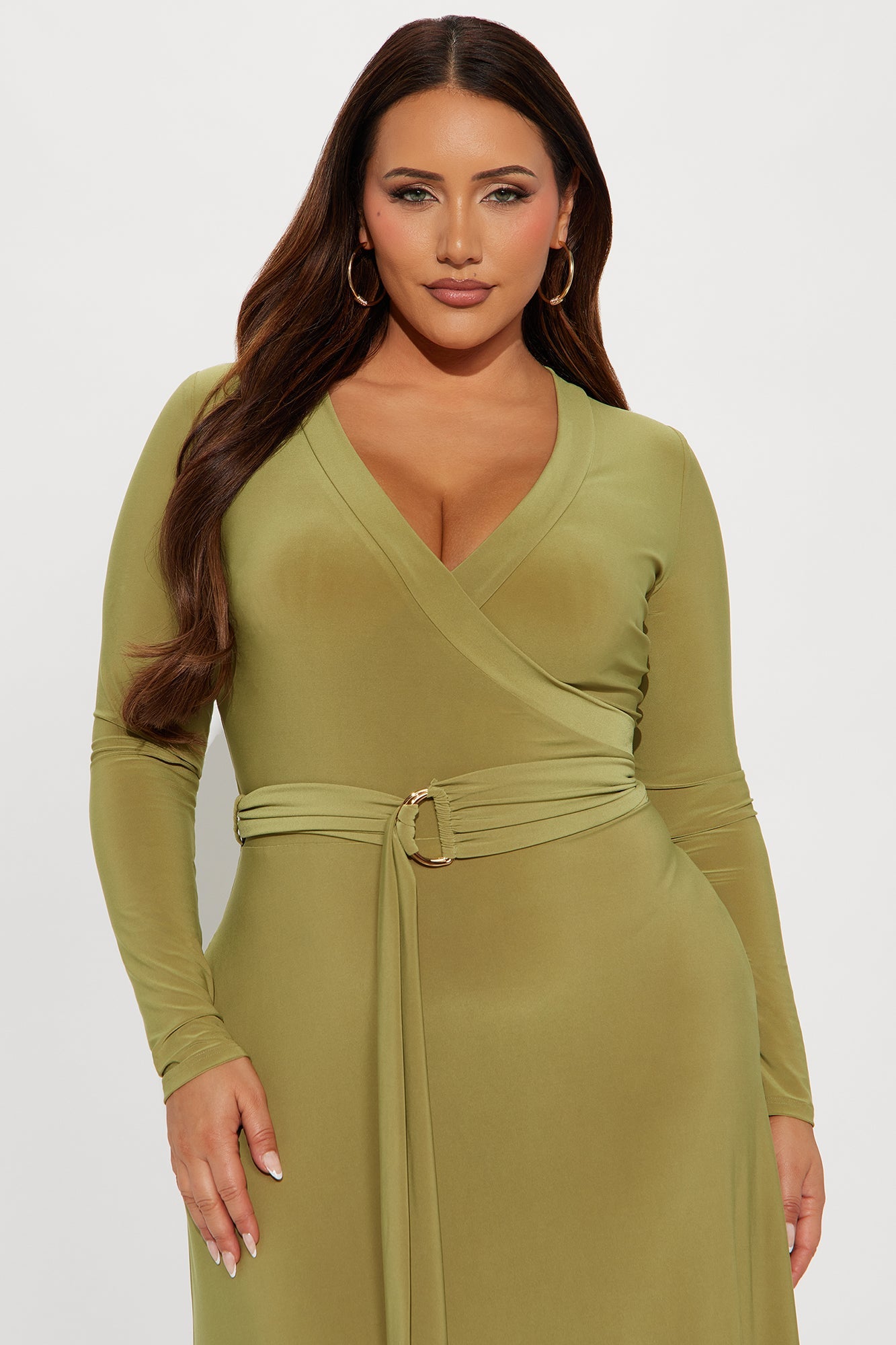 Blakely Belted Maxi Dress - Olive