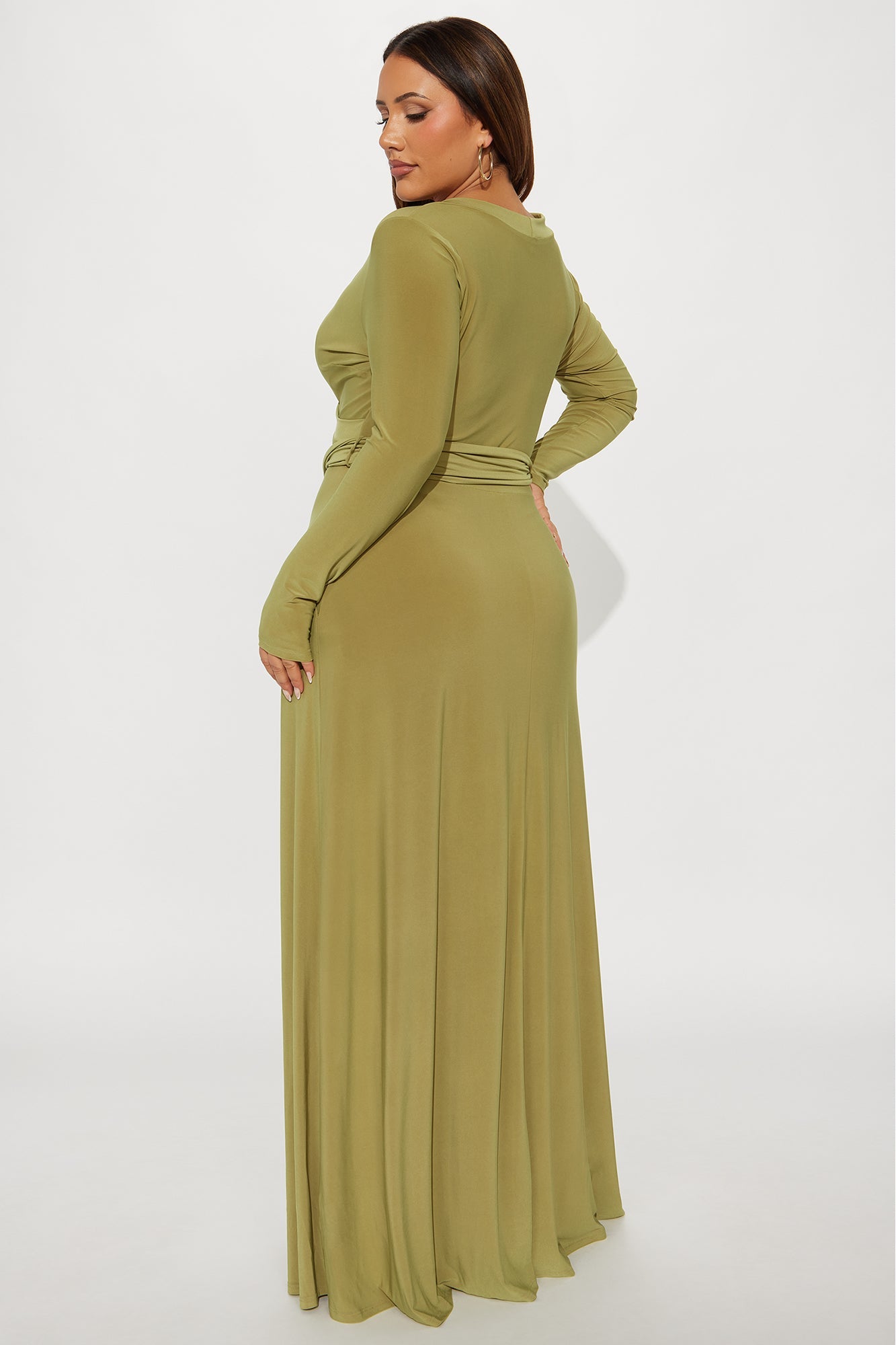 Blakely Belted Maxi Dress - Olive