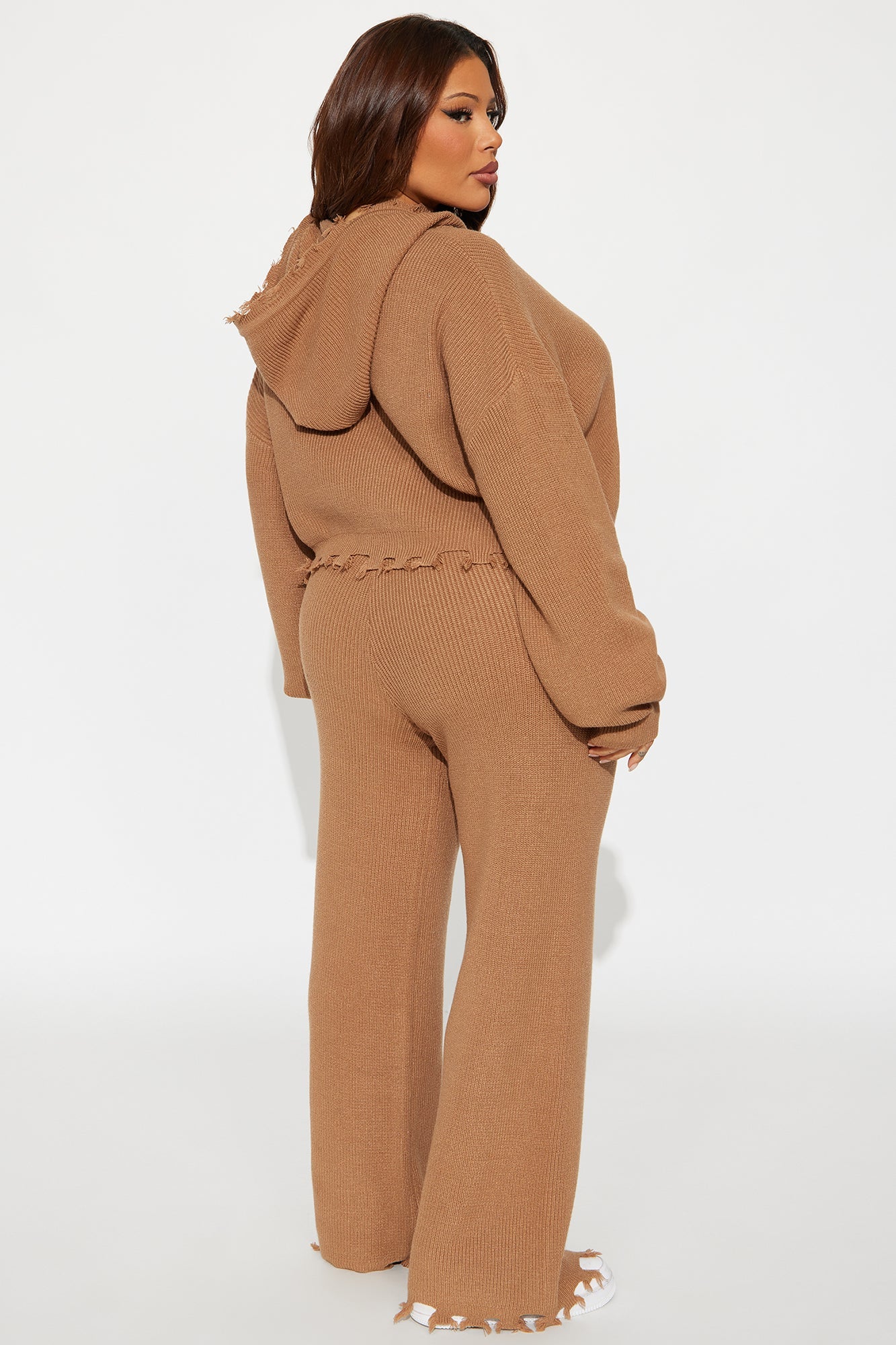 Short Shannel Sweater Pant Set - Camel