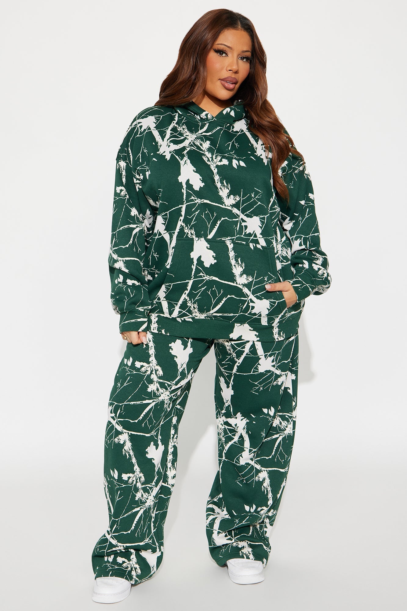 Kendall Washed Fleece Lounge Pant - Hunter