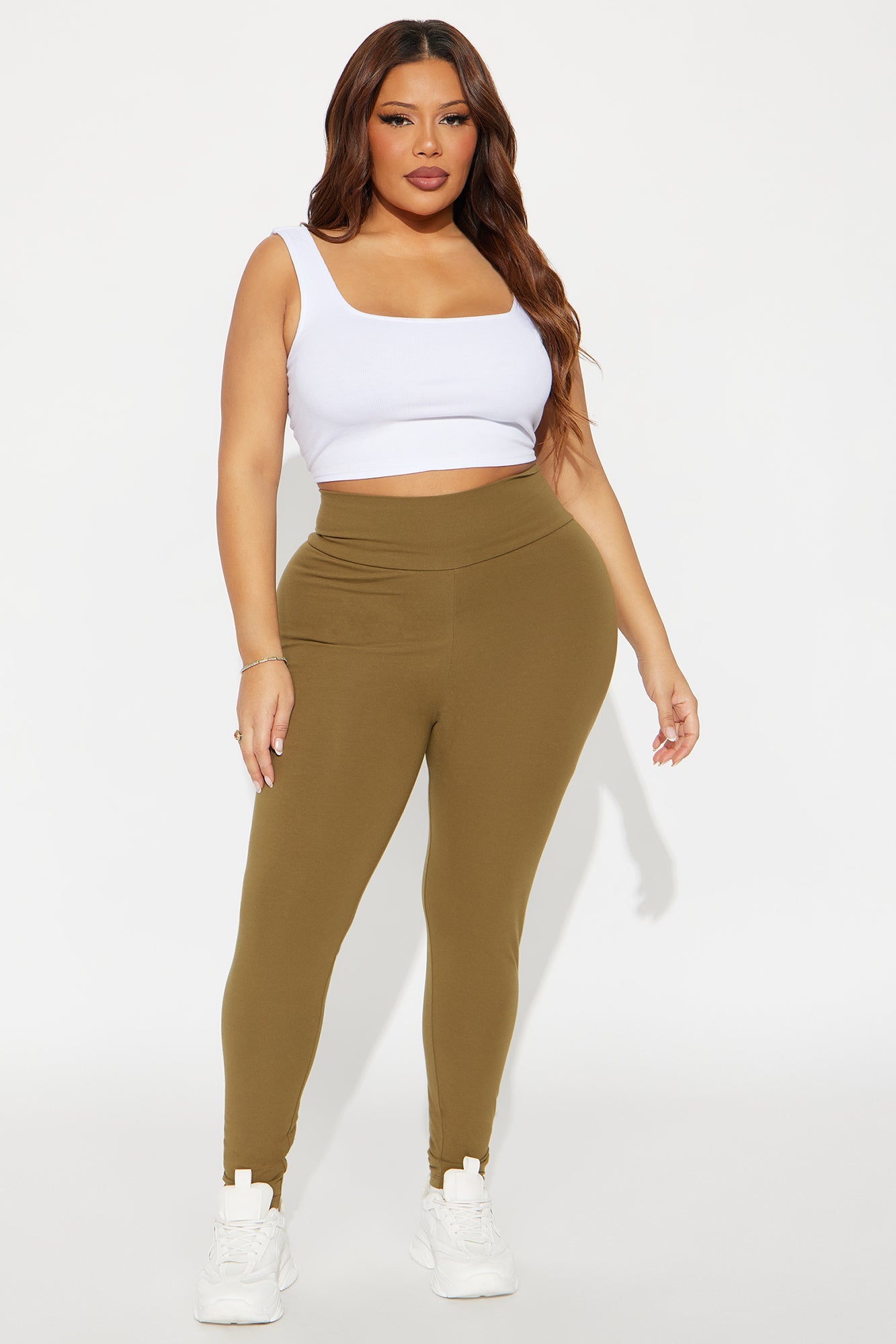 Running Around High Rise Legging - Military Green