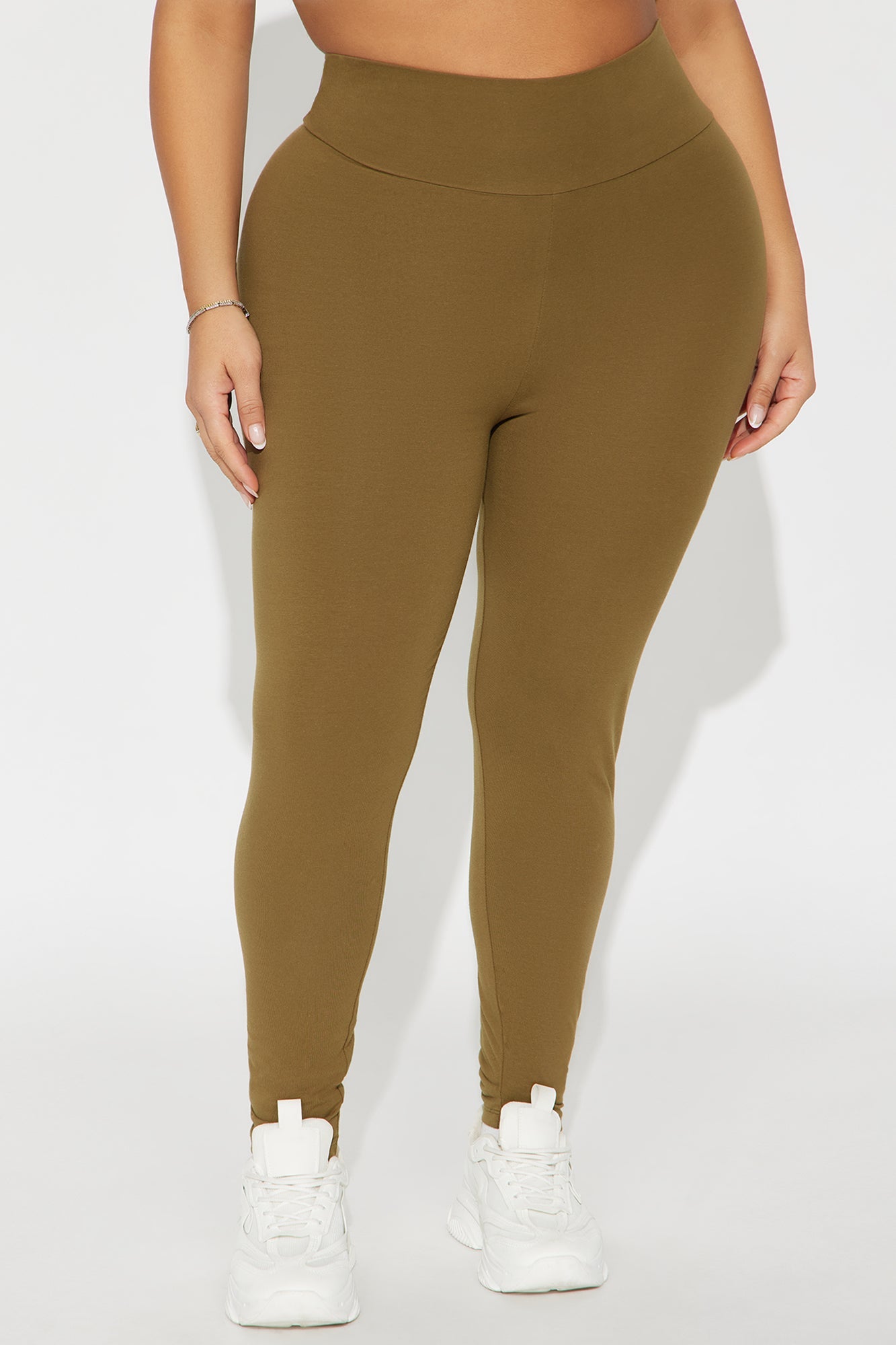 Running Around High Rise Legging - Military Green