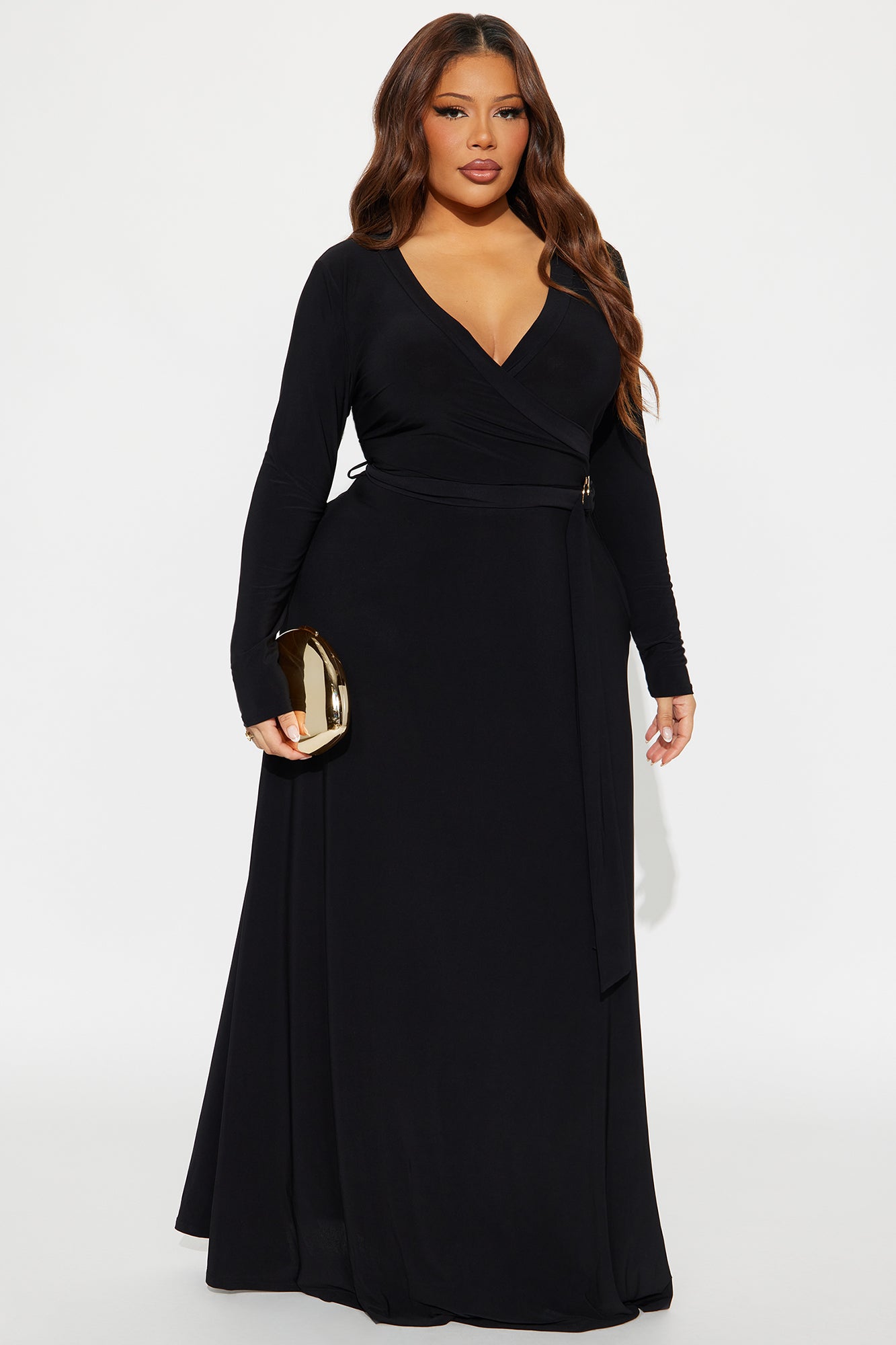 Blakely Belted Maxi Dress - Black