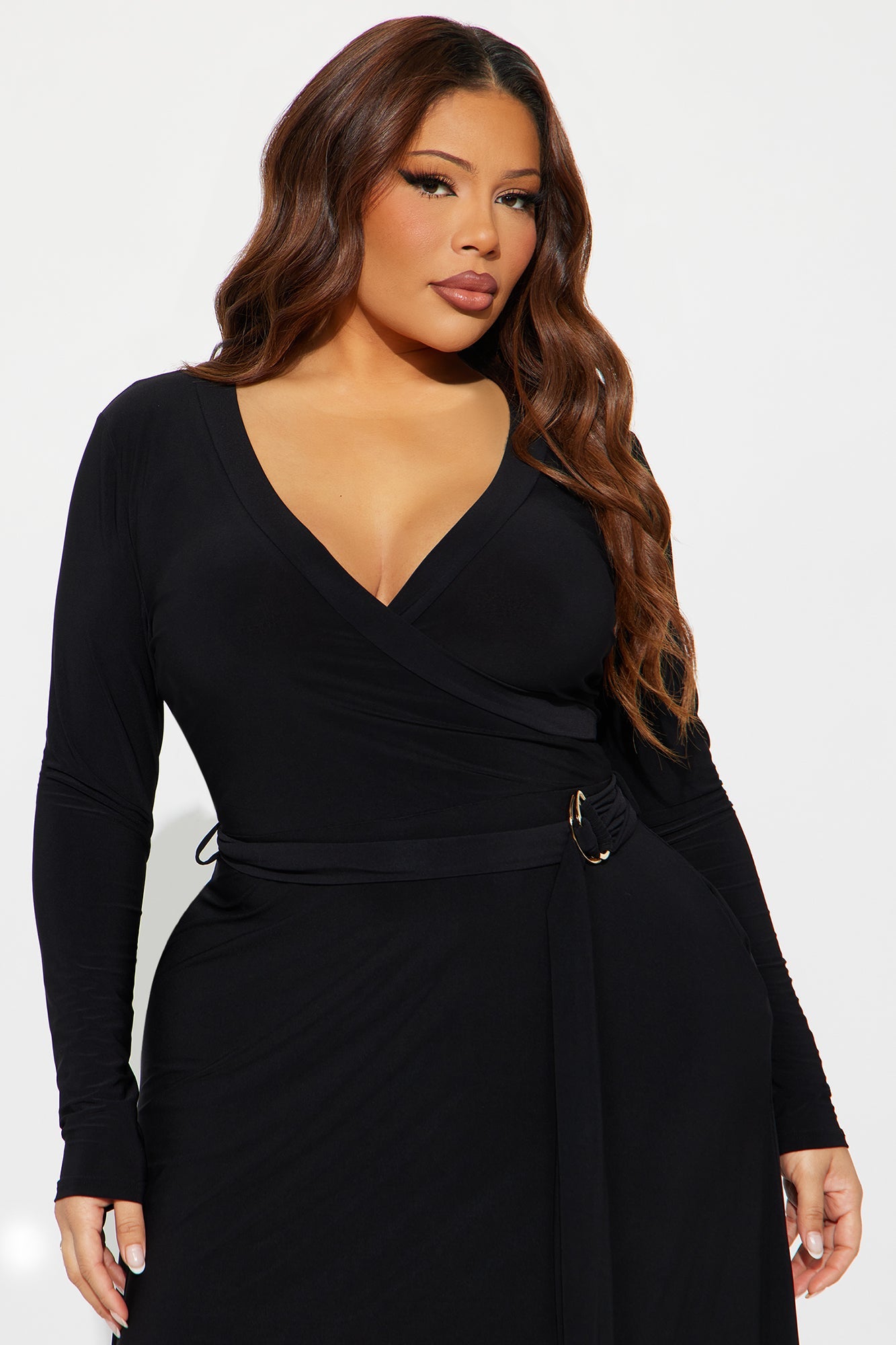 Blakely Belted Maxi Dress - Black