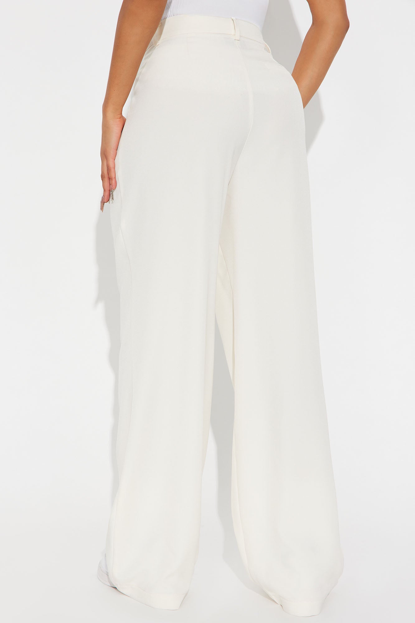 Etta Wide Leg Pant 33″ - Cream