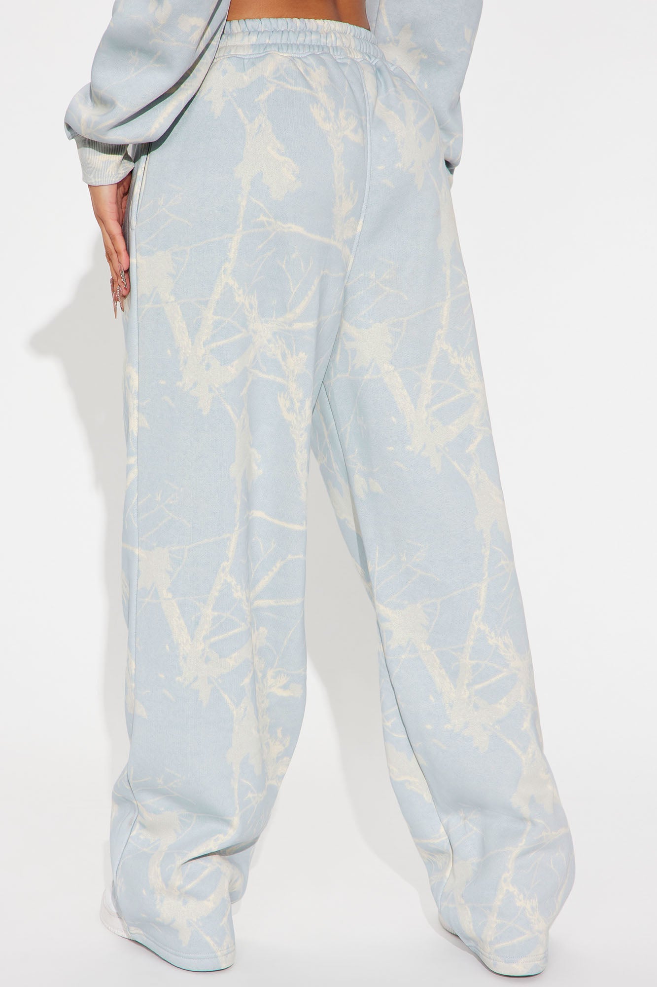 Kendall Washed Fleece Lounge Pant - Light Blue
