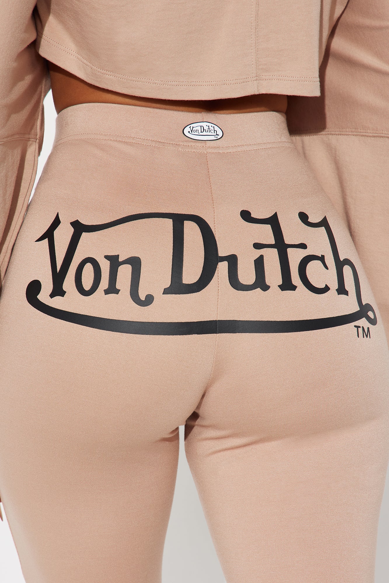 Von Dutch Rebel Washed Flare Pant - Brown