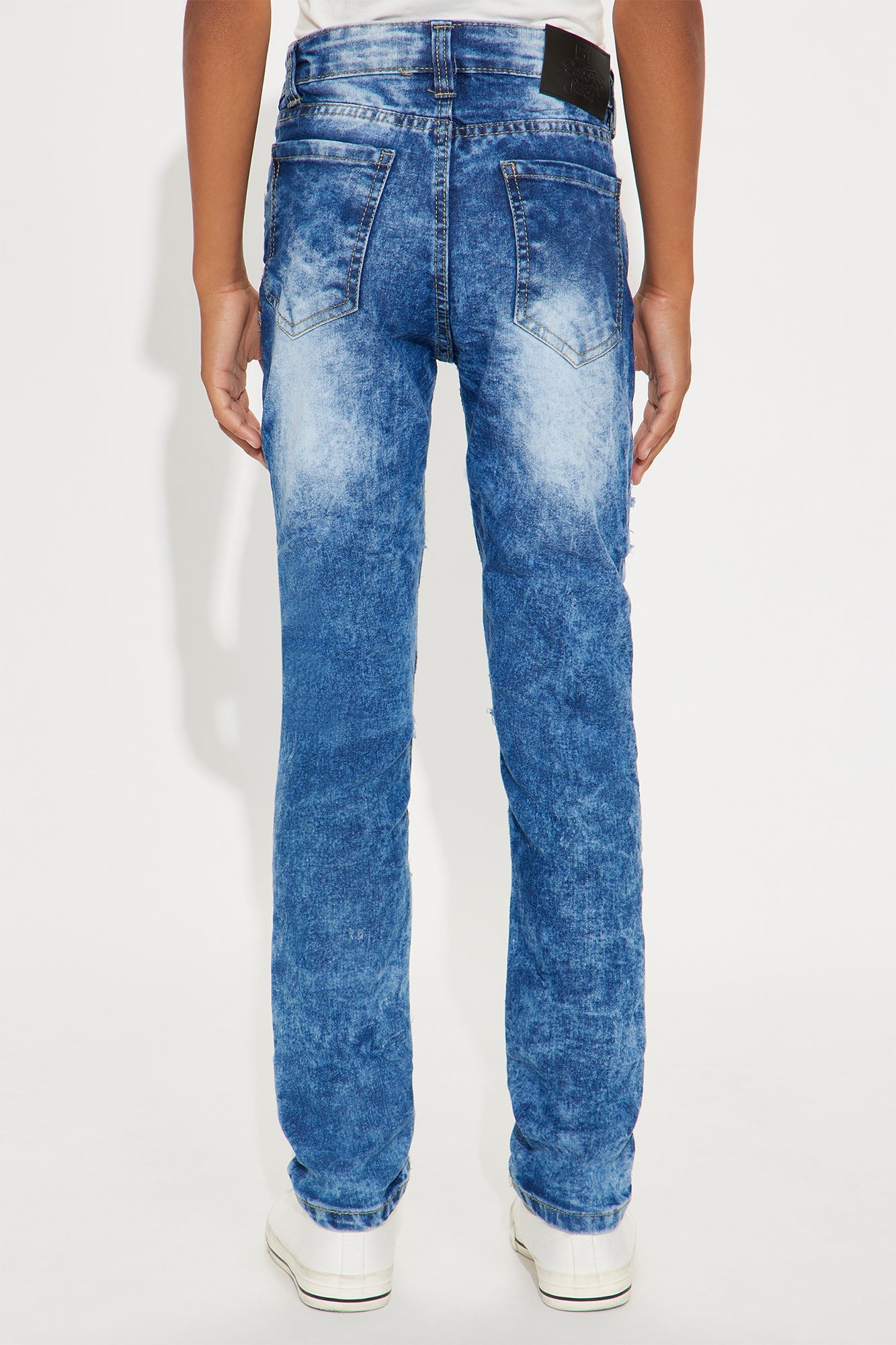 Mini Benjamin Distressed Skinny Jeans - Medium Wash