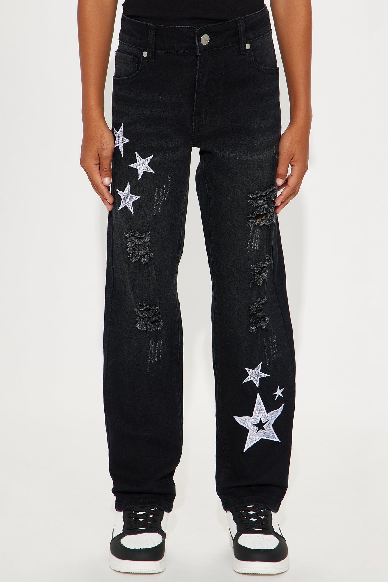 Mini On A Mission Distressed Jeans - Black