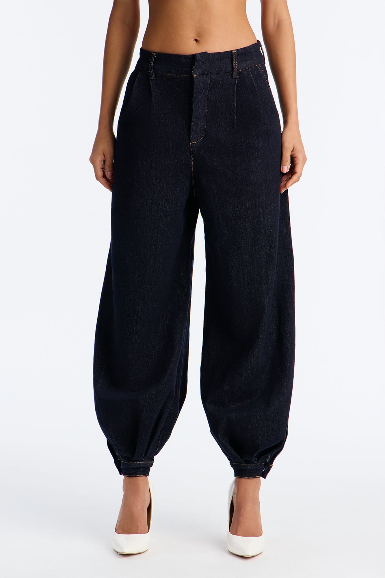 Belize Balloon Jeans - Dark Denim