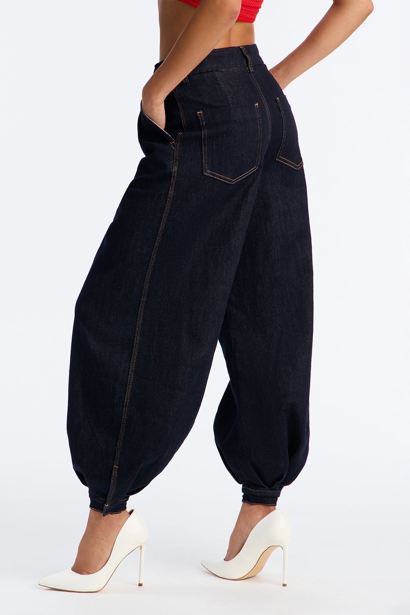 Belize Balloon Jeans - Dark Denim