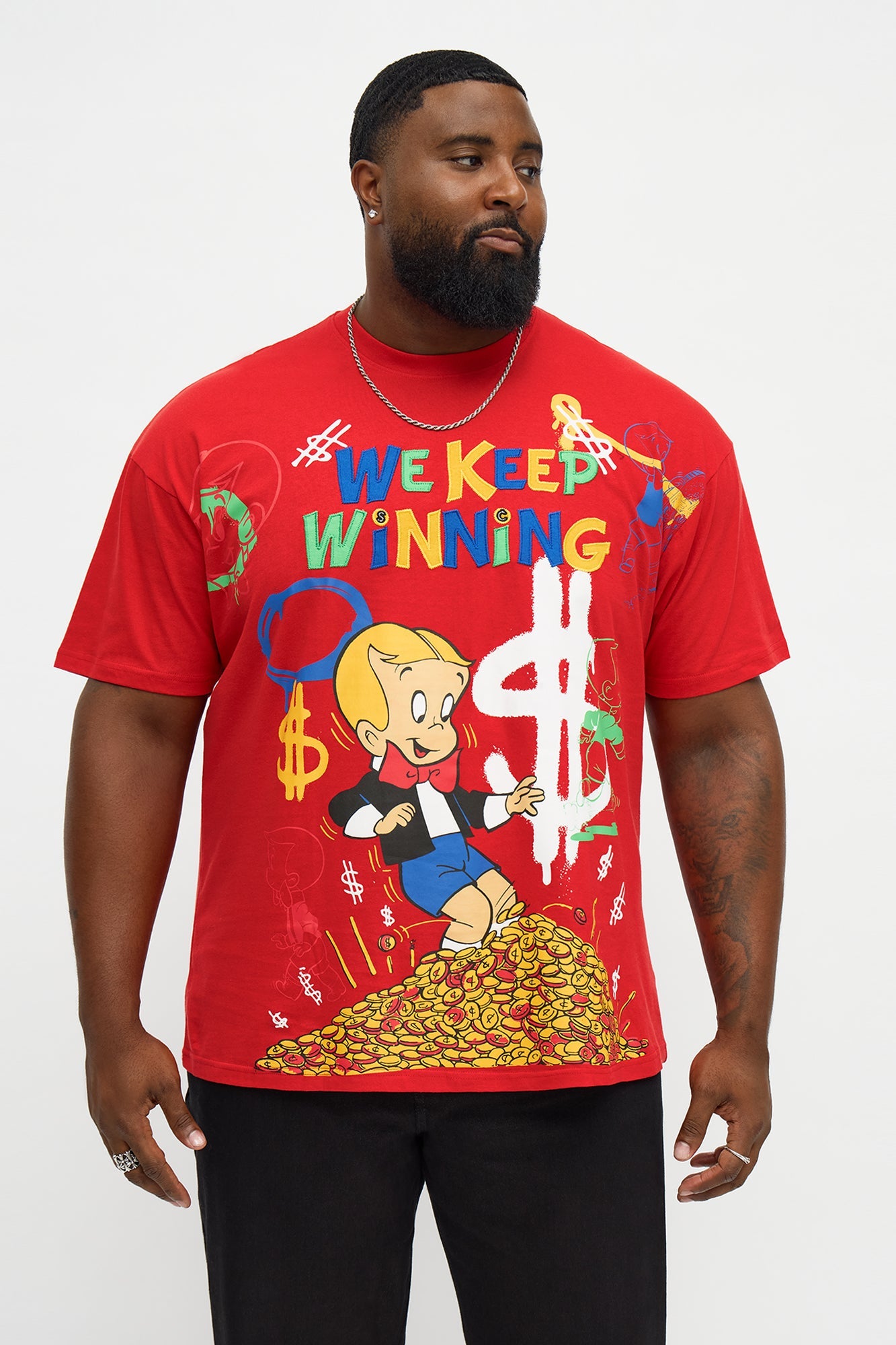 Richie Rich We Keep Winning Short Sleeve Tee - Red