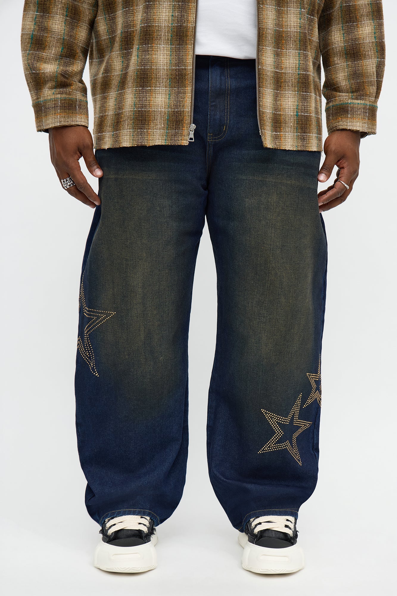 Barrel Star Dust Jeweled Jean - Dark Wash