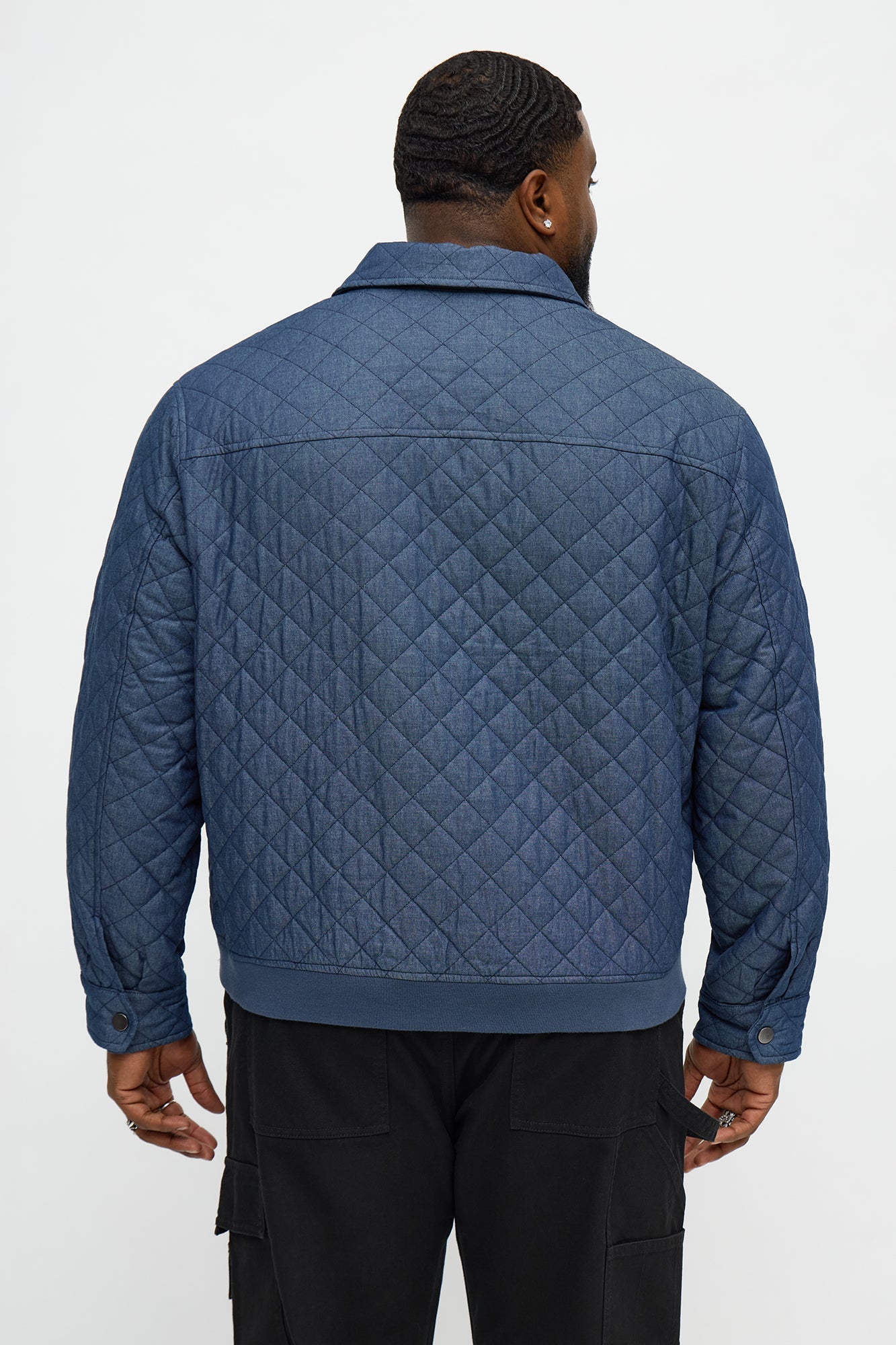 Relaxed Quilted Work Jacket - Blue