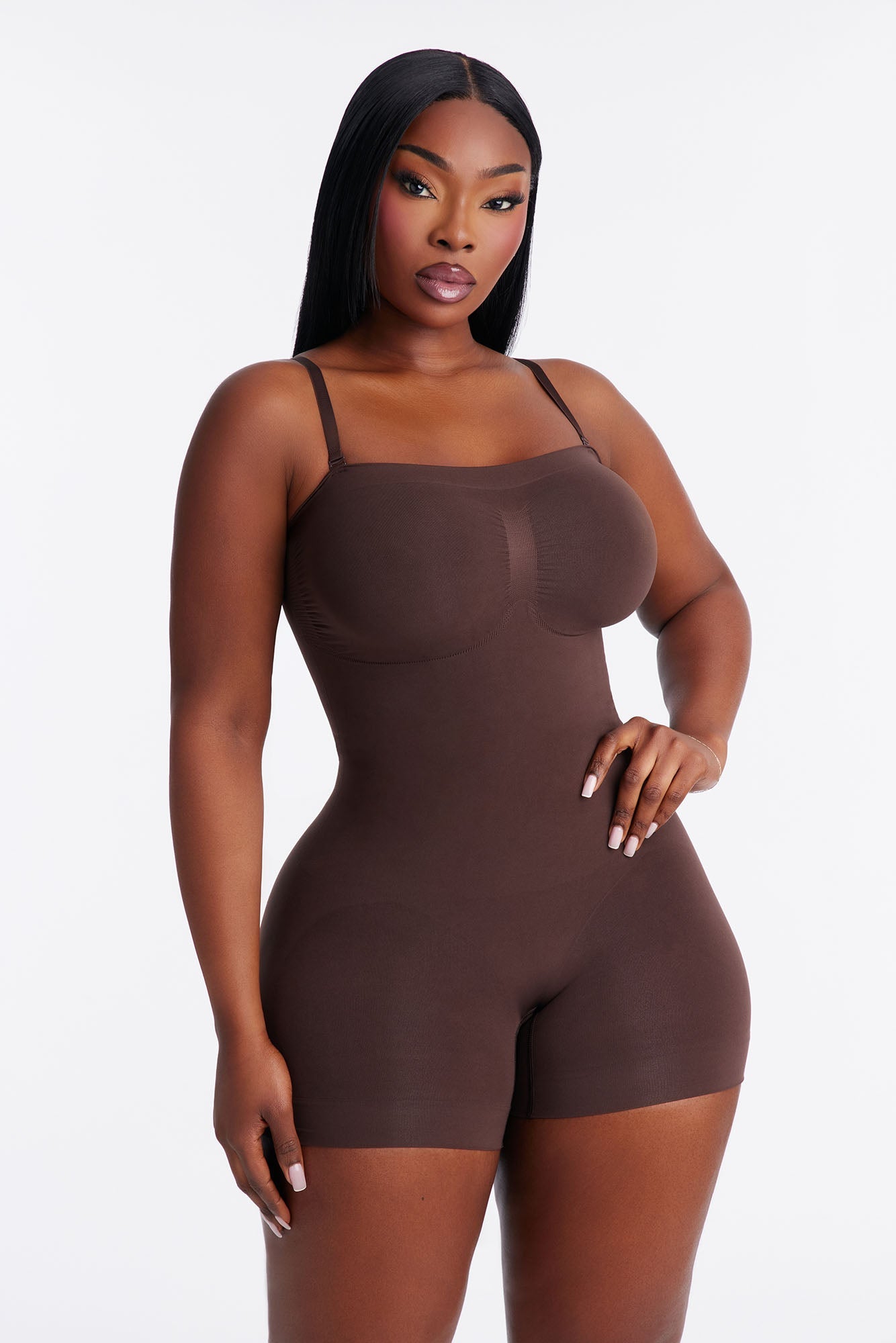Nova Sculpt Seamless Strong Compression Strapless Shortie Bodysuit - Coco