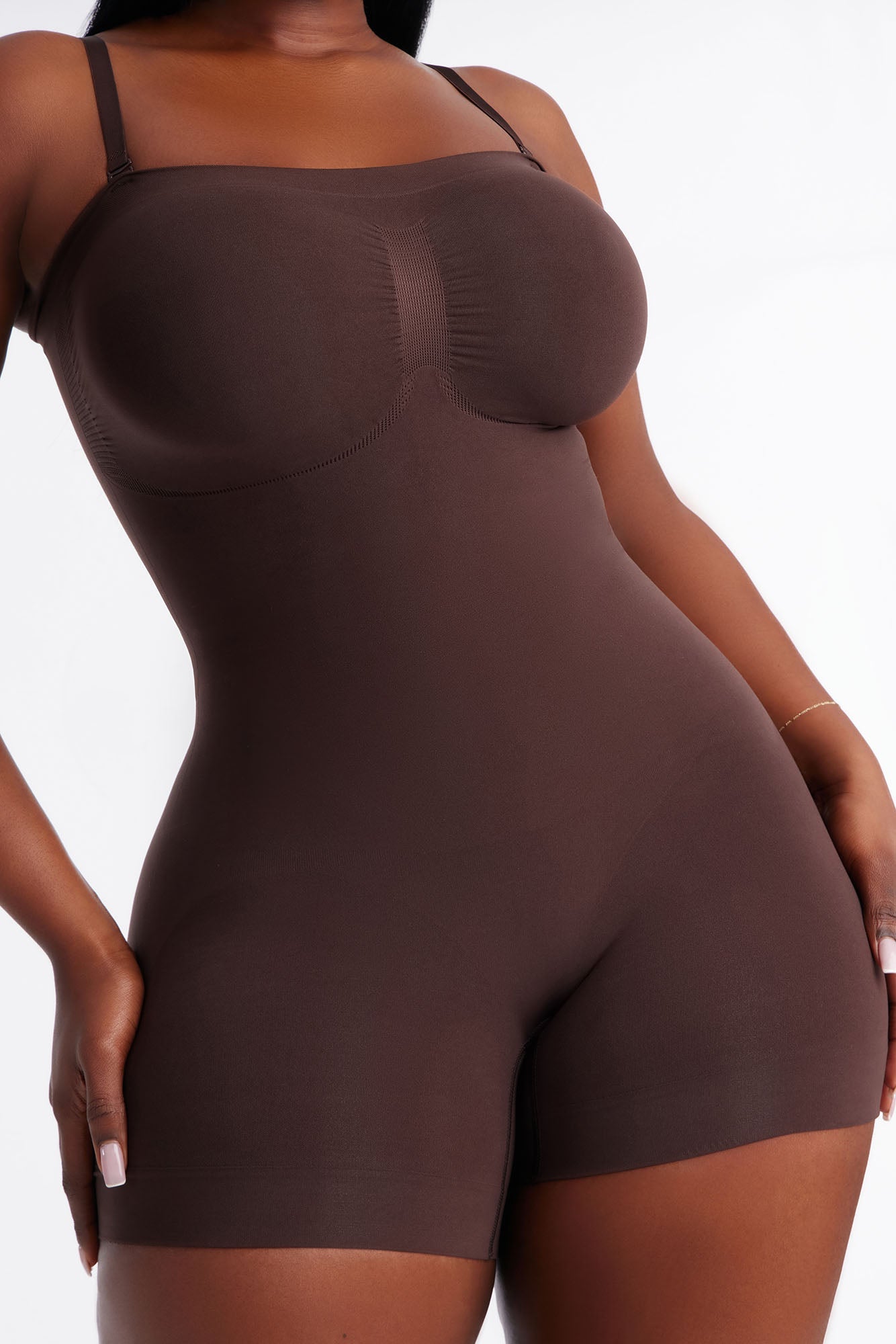 Nova Sculpt Seamless Strong Compression Strapless Shortie Bodysuit - Coco