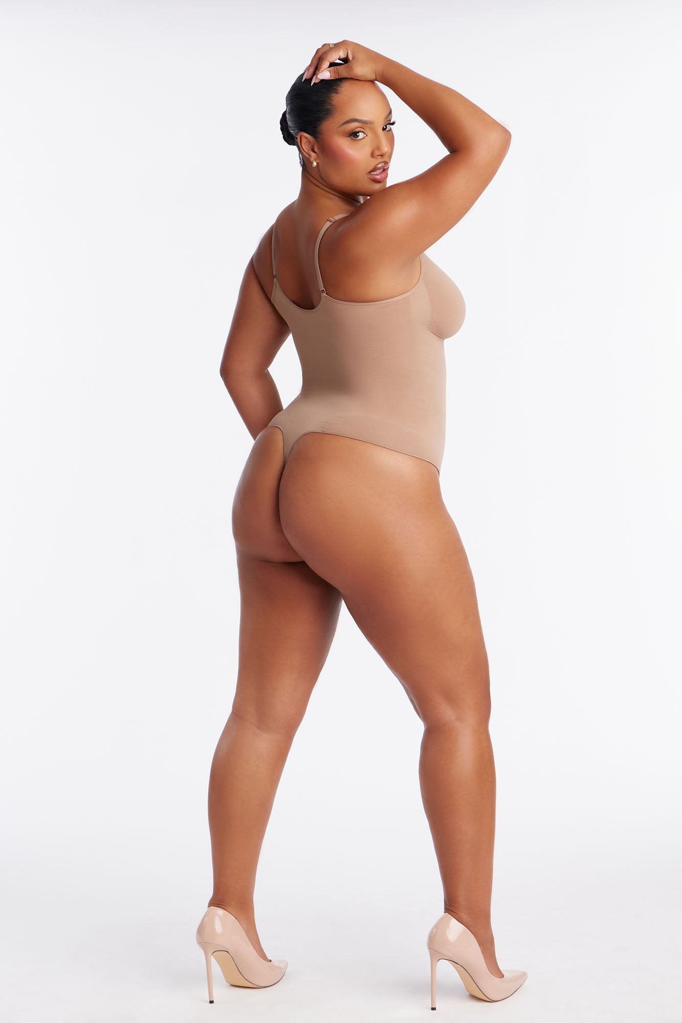 Nova Sculpt Seamless Strong Compression Thong Bodysuit - Nude