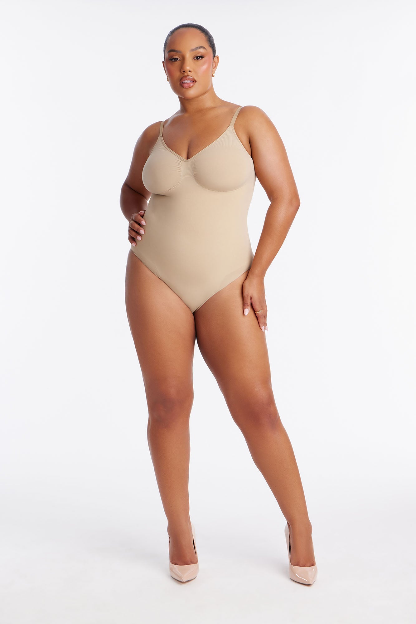 Nova Sculpt Seamless Strong Compression Brief Bodysuit - Sand