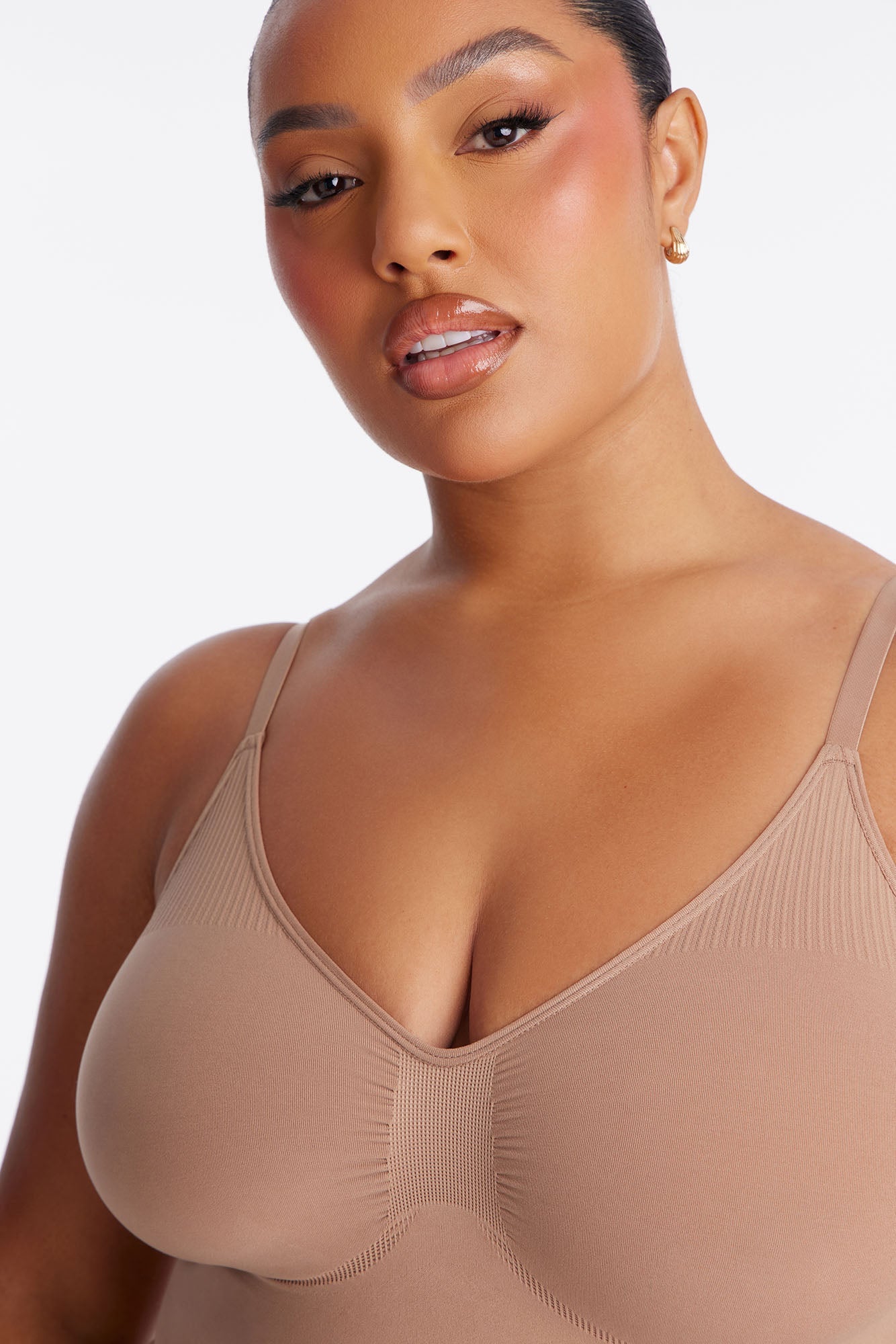 Nova Sculpt Seamless Strong Compression Brief Bodysuit - Nude