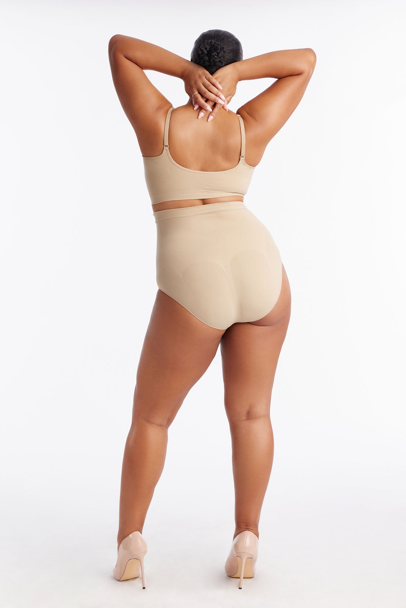 Nova Sculpt Seamless Strong Compression Mid Waist Brief - Sand