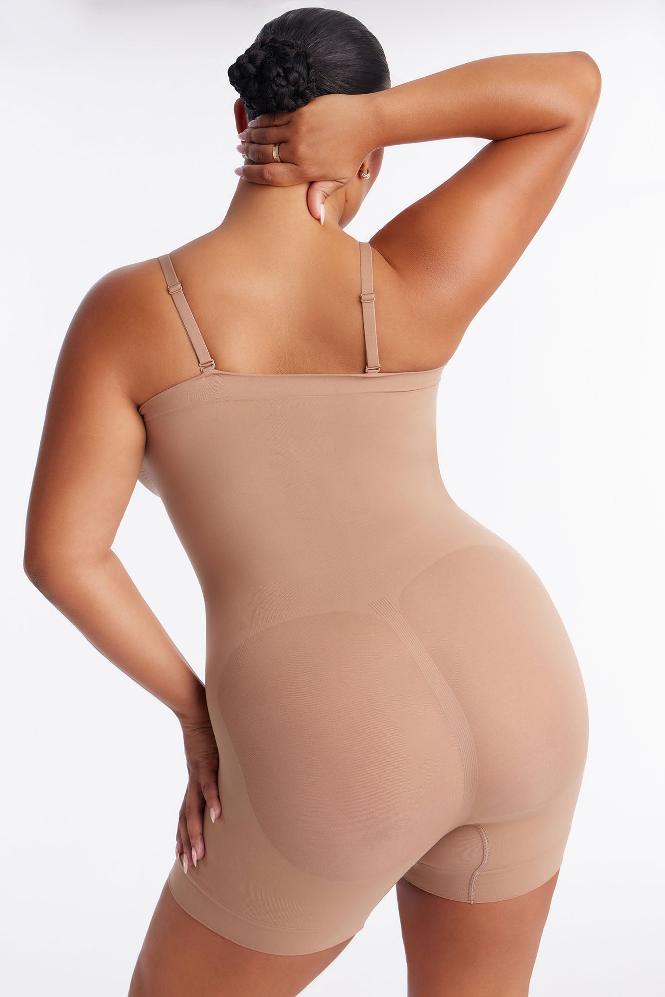 Nova Sculpt Seamless Strong Compression Strapless Shortie Bodysuit - Nude