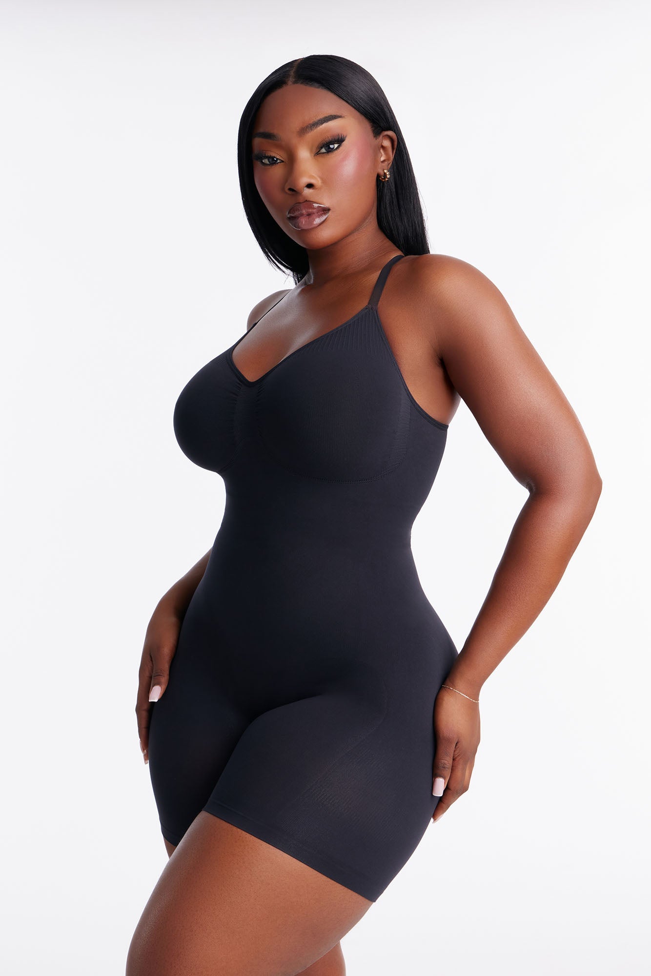 Nova Sculpt Seamless Strong Compression Low Back Thigh Shaping Bodysuit - Black