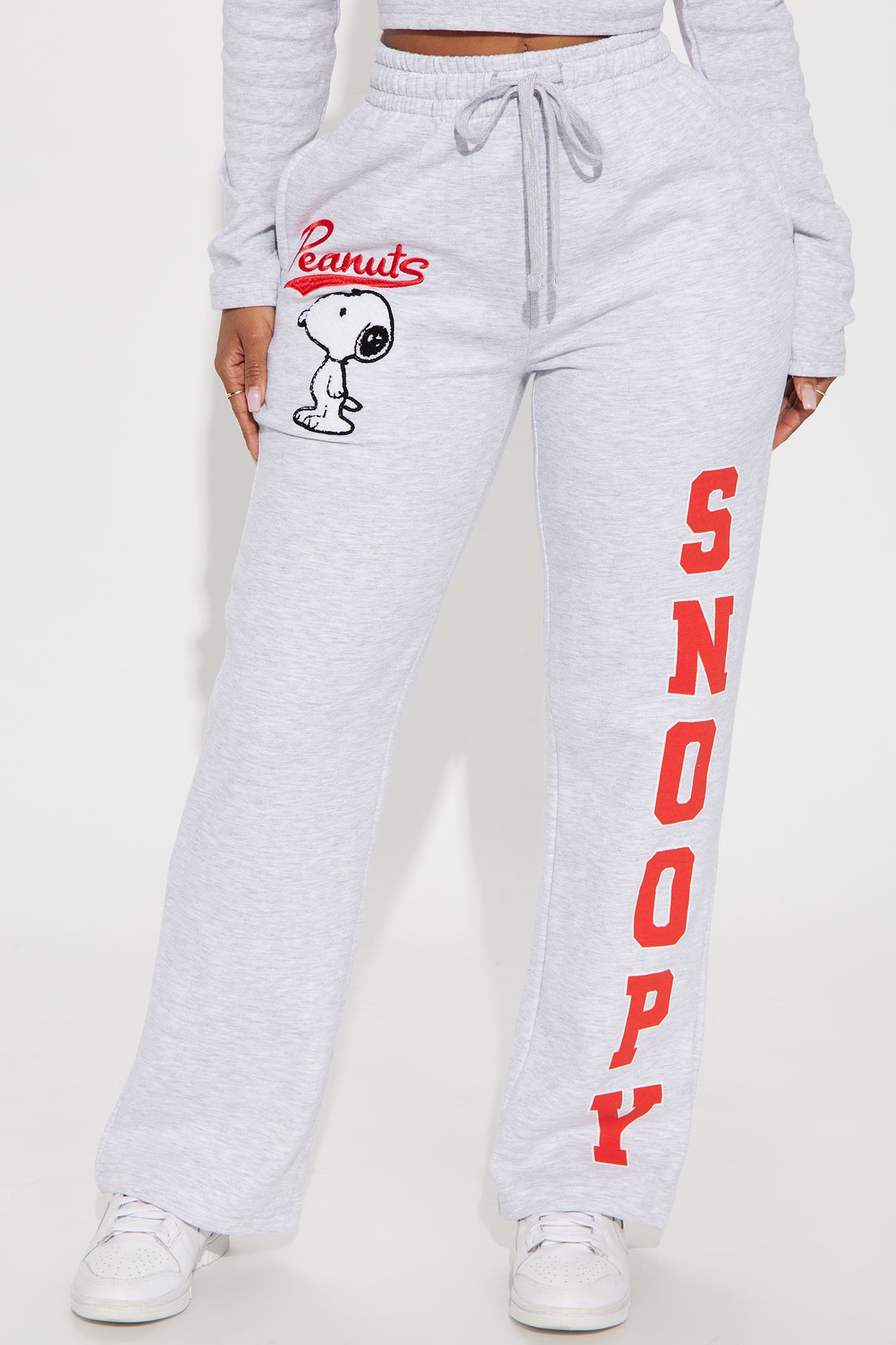 Snoopy Peanuts Wide Leg Pant - Heather Grey