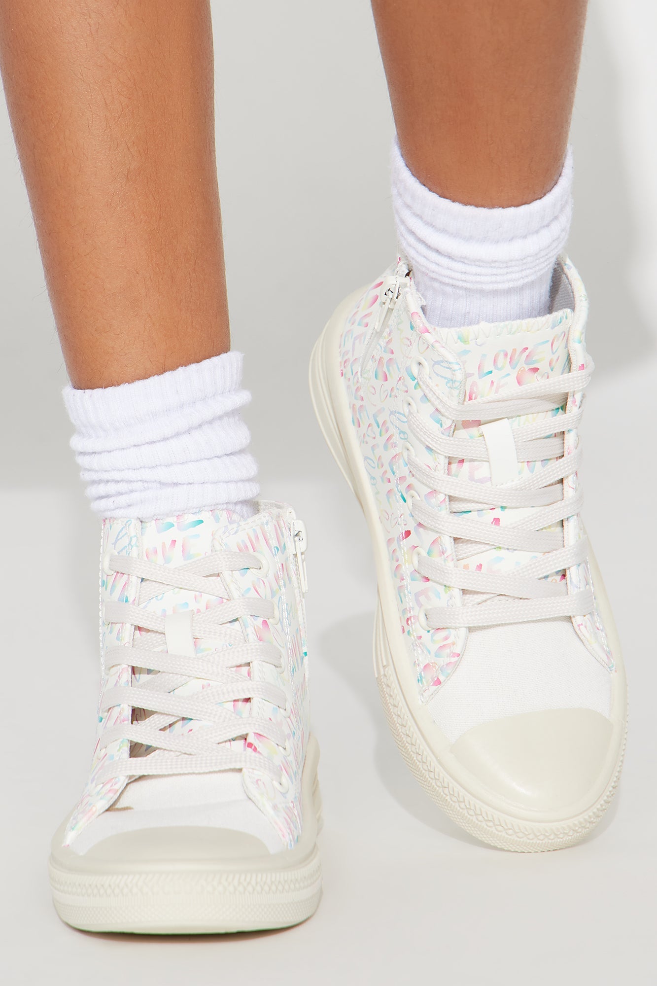Mini So Much Love High Top Sneakers - White